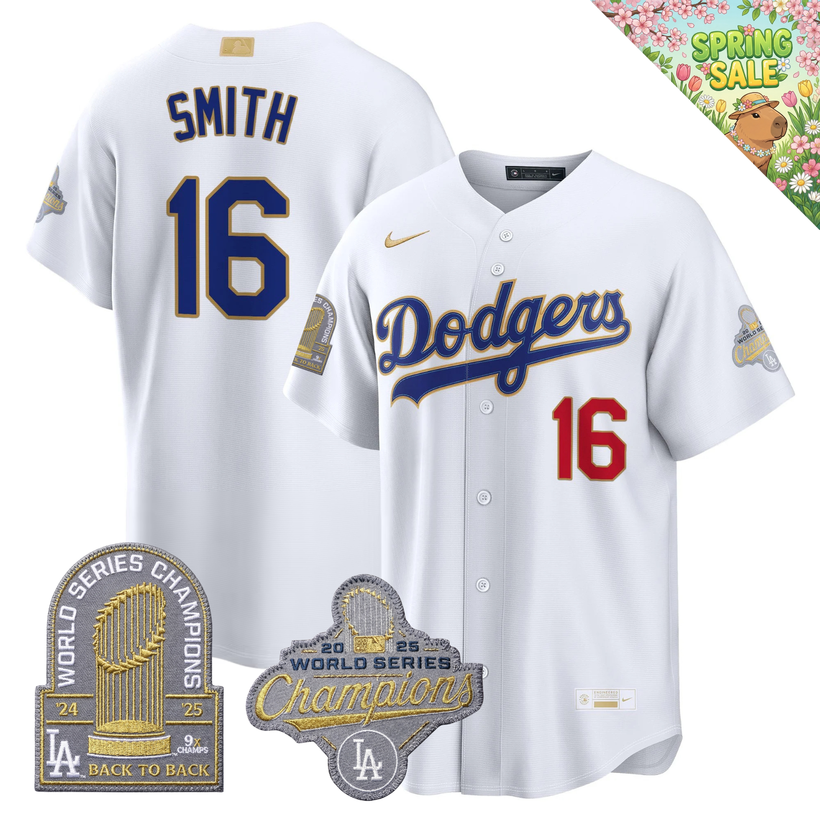 LAD "Gold Collection" Premier Limited Jersey - 9X World Series Champions - Stitched