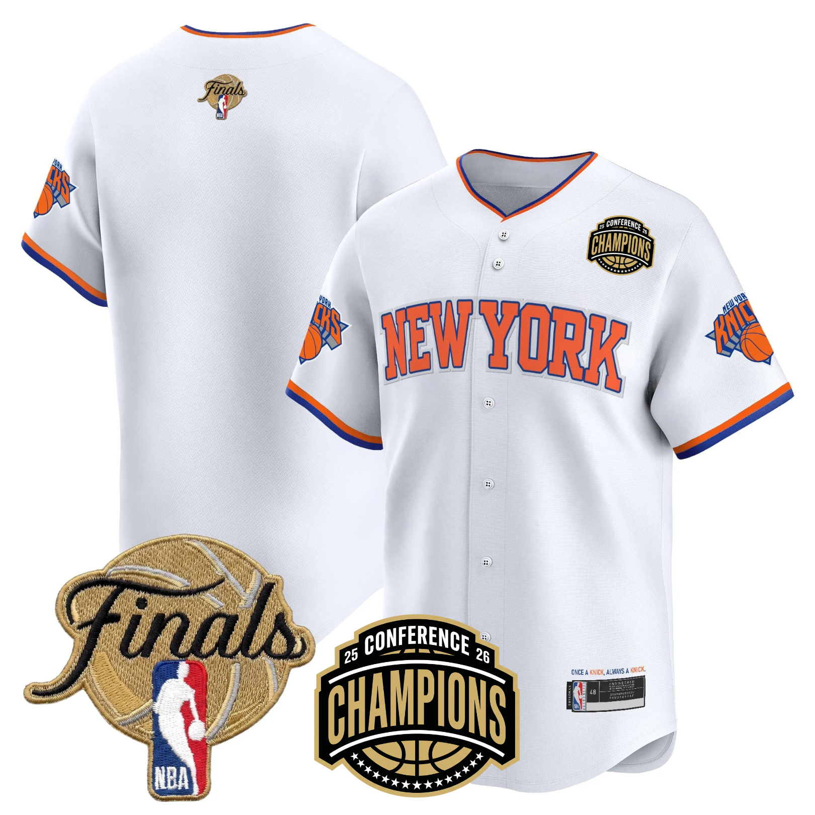NYK 2026 Finals Vapor Baseball Jersey - Stitched