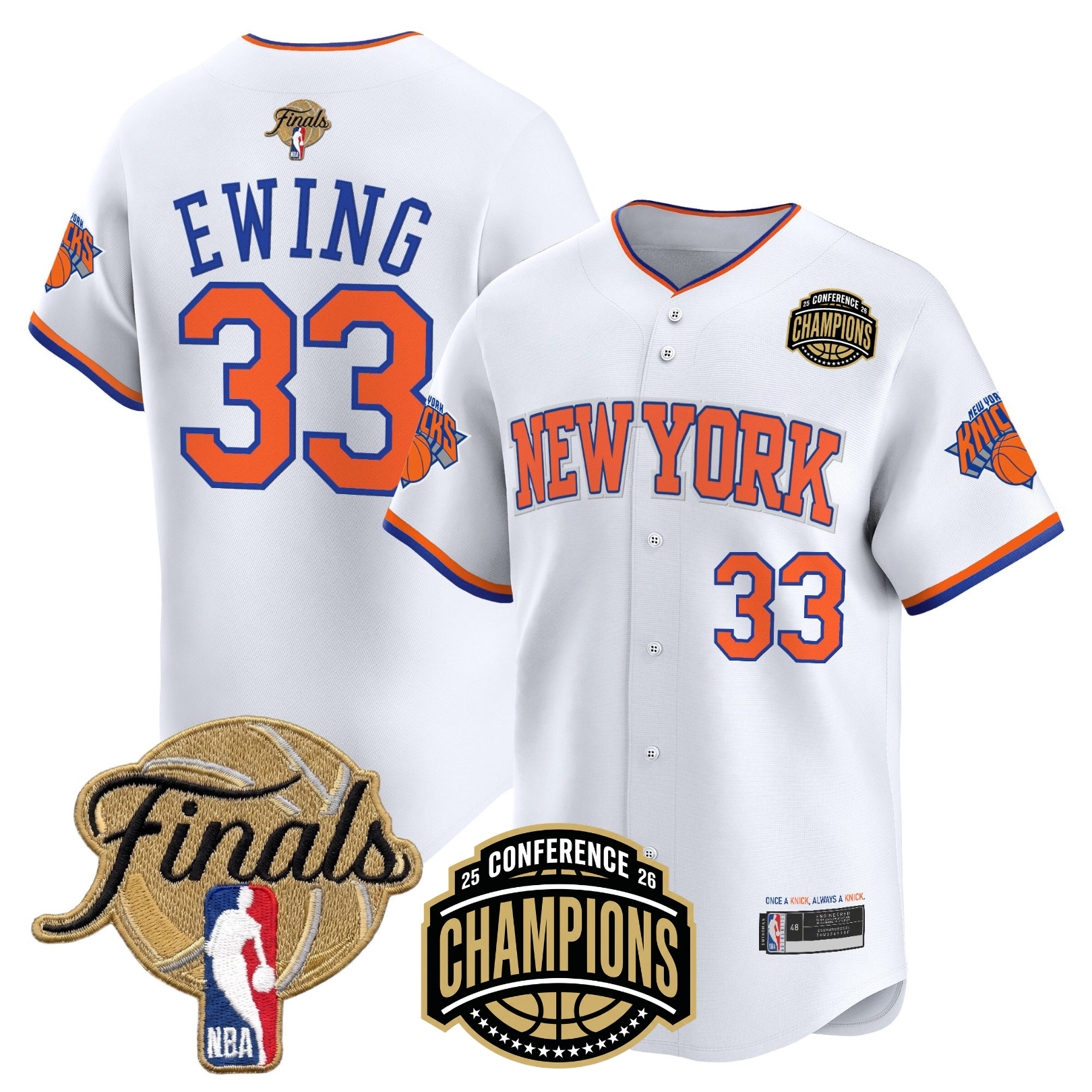 NYK 2026 Finals Vapor Baseball Jersey - Stitched