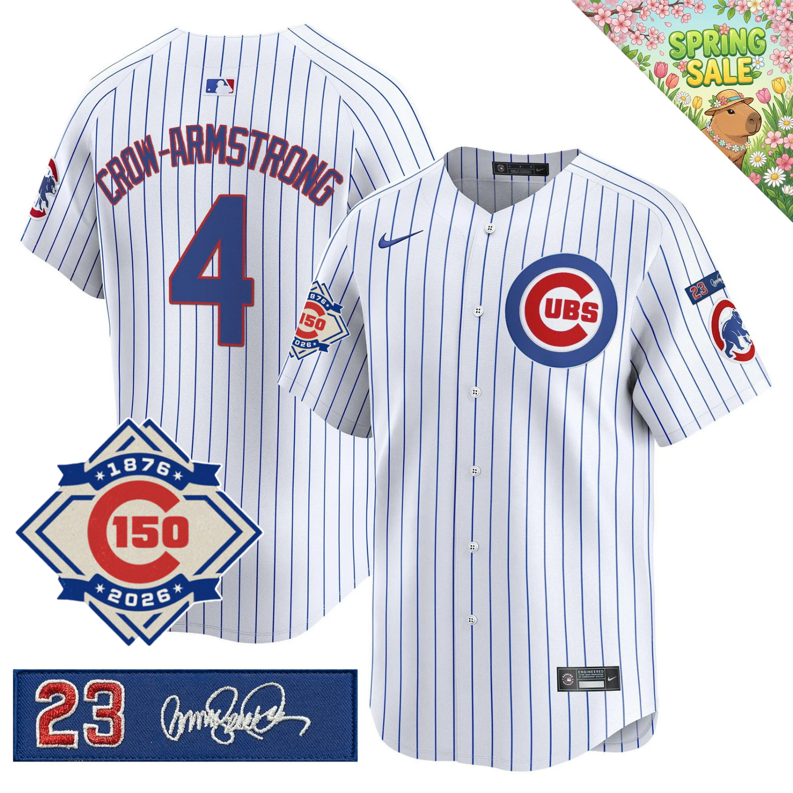 CHC 150th Anniversary & 'Ryne Sandberg Tribute' Limited Blue Jersey - Stitched