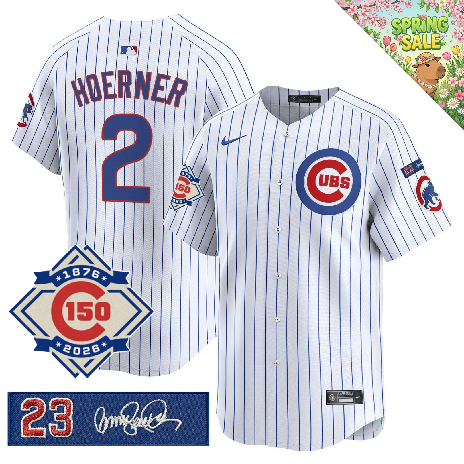 CHC 150th Anniversary & 'Ryne Sandberg Tribute' Limited Gold Jersey - Stitched