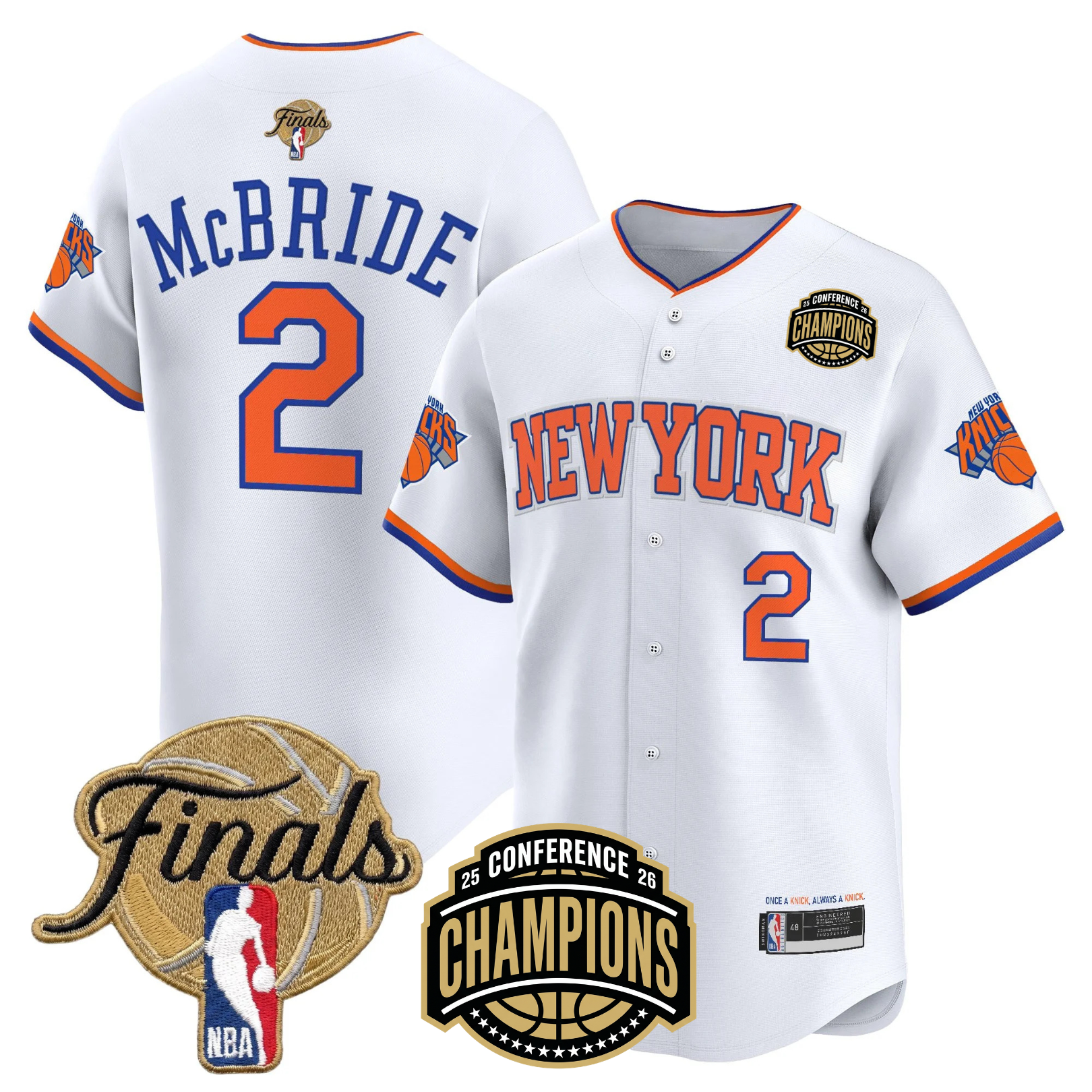 NYK 2026 Finals Vapor Baseball Gold Jersey - Stitched