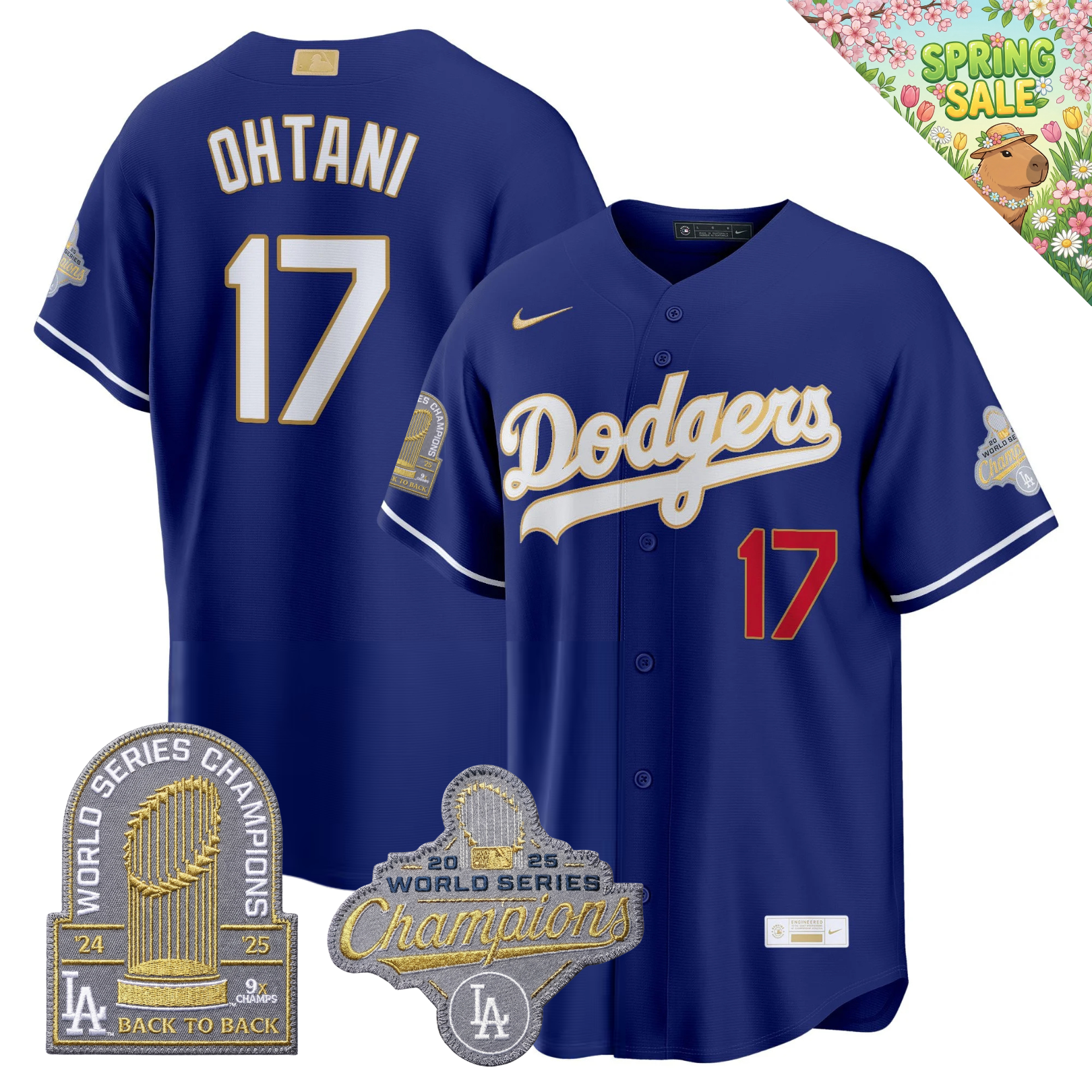 LAD "Gold Collection" Premier Limited Jersey - 9X World Series Champions - Stitched