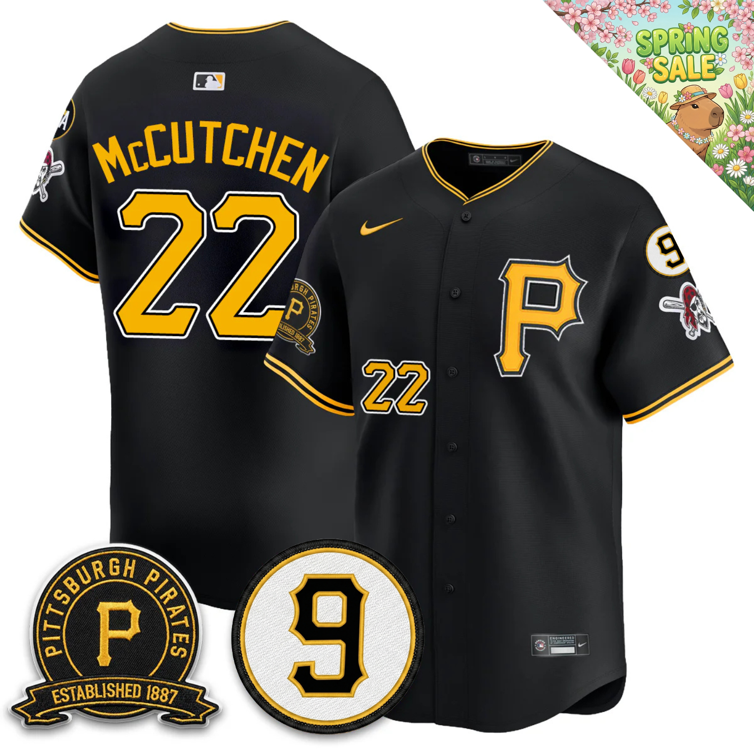 PIT Memories Vapor Limited Jersey - Bill Mazeroski & EST 1887 Patch - Stitched