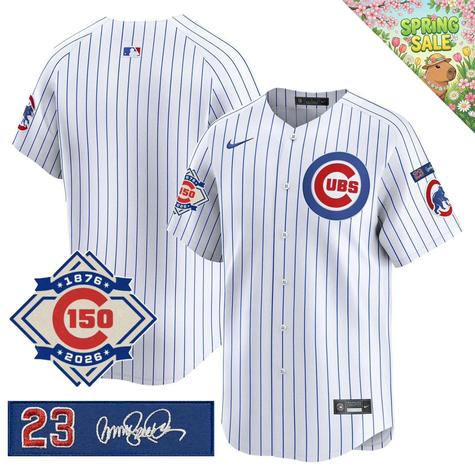 CHC 150th Anniversary & 'Ryne Sandberg Tribute' Limited Gold Jersey - Stitched