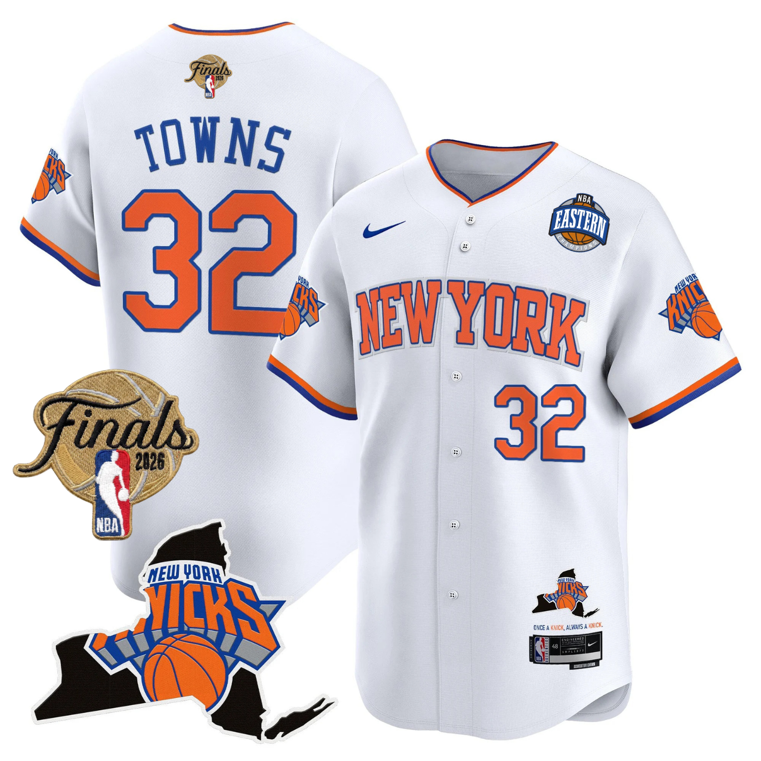 NYK 2026 Finals Vapor Baseball Jersey V2 - Stitched