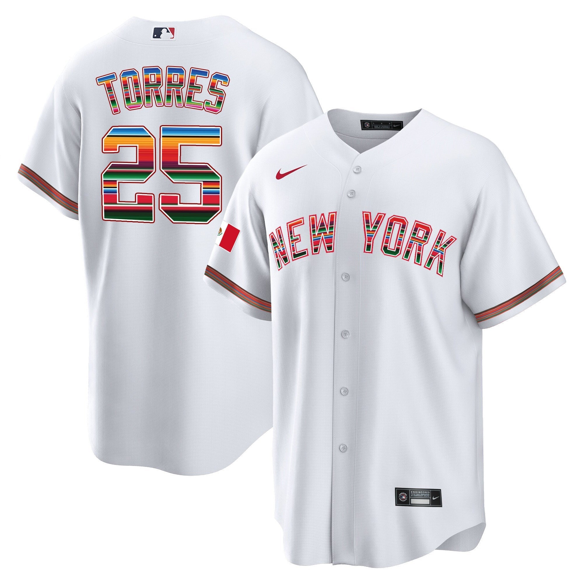 NYY Mexico Cool Base Jersey - Stitched