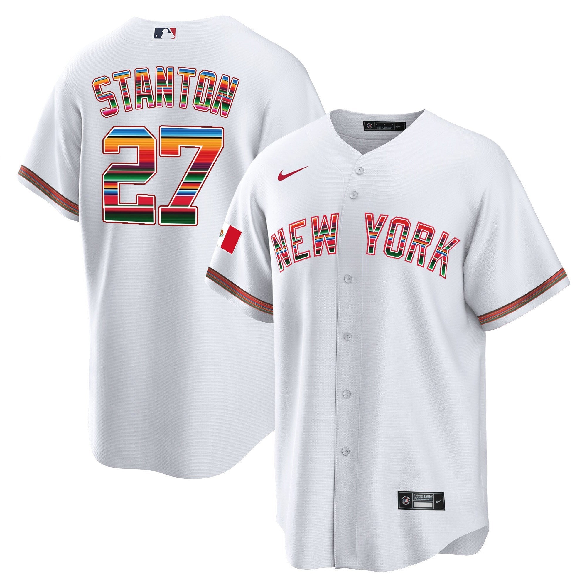NYY Mexico Cool Base Jersey - Stitched