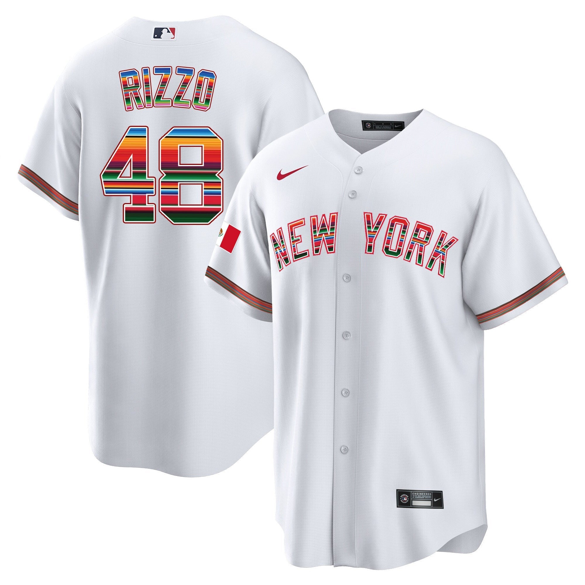 NYY Mexico Cool Base Jersey - Stitched