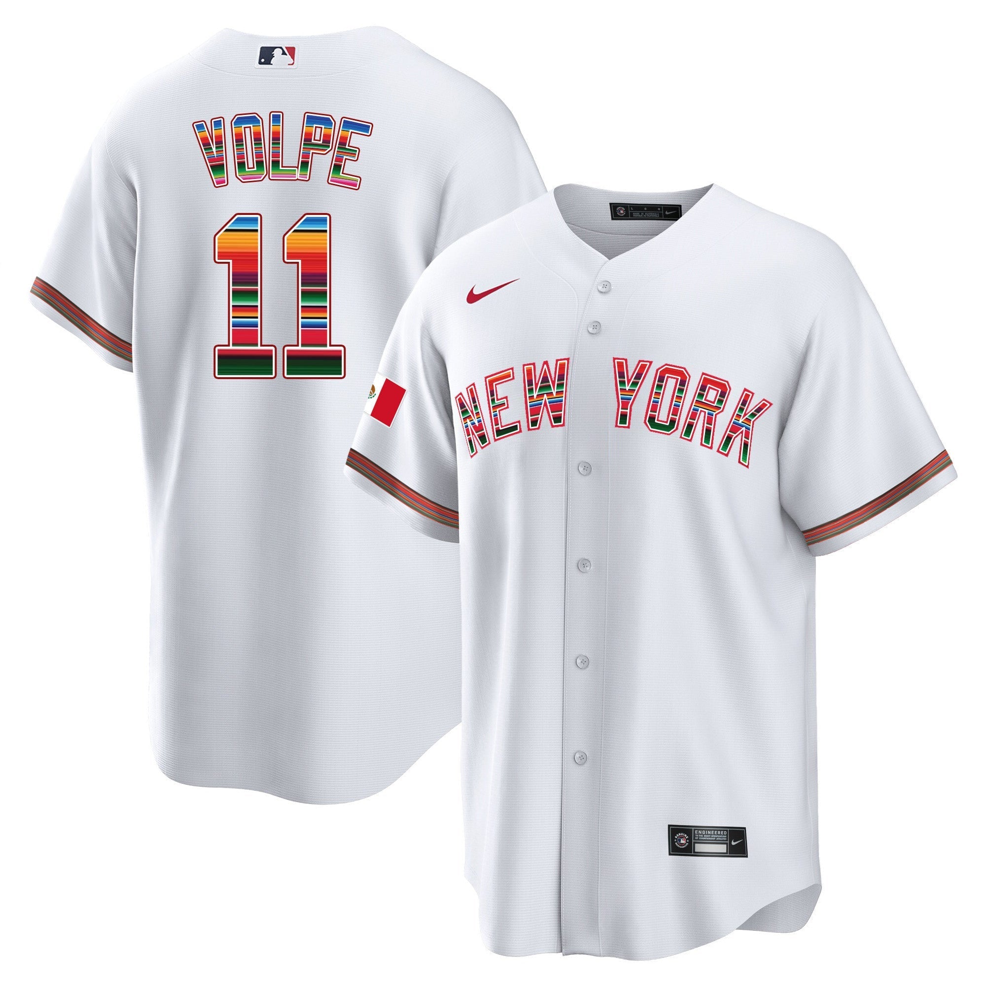 NYY Mexico Cool Base Jersey - Stitched
