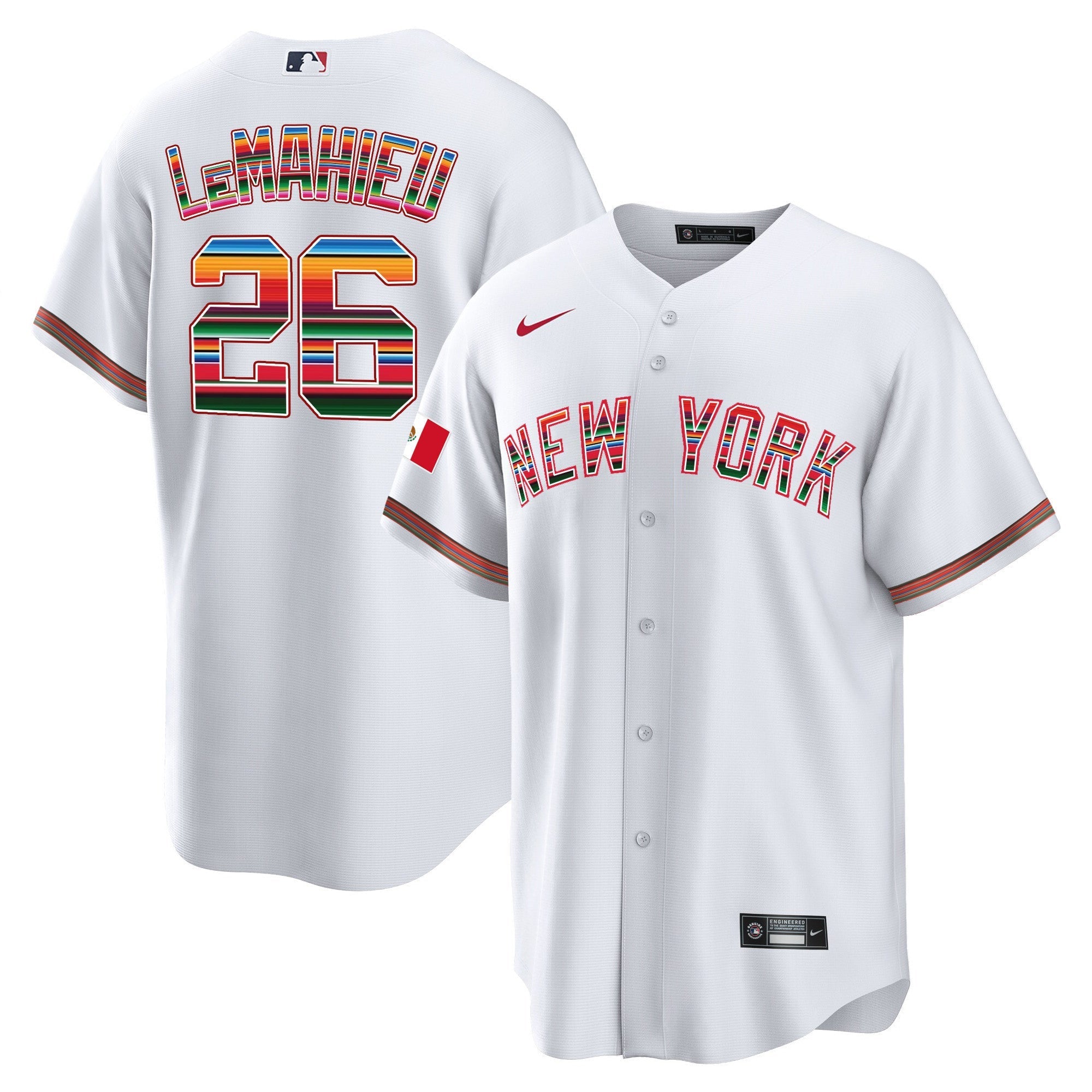 NYY Mexico Cool Base Jersey - Stitched