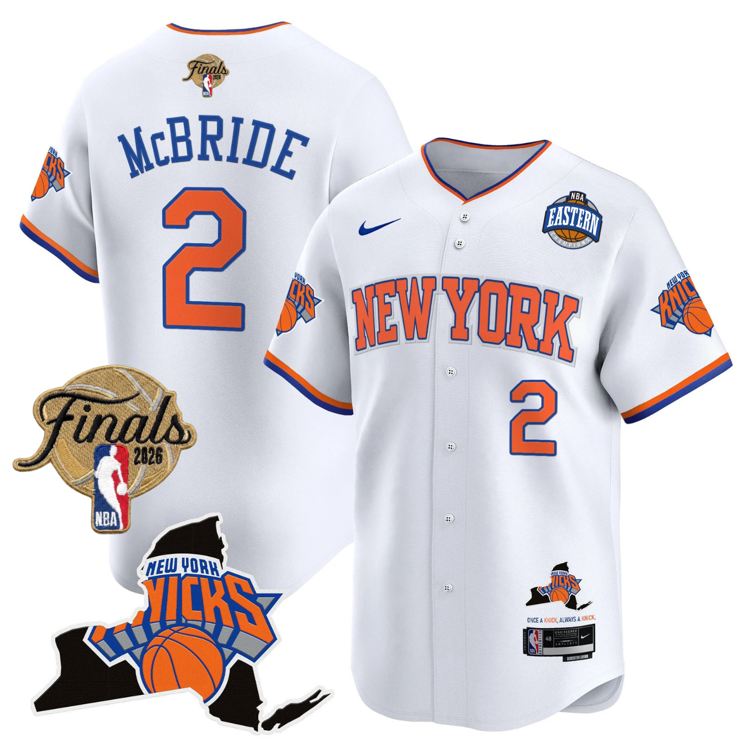 NYK 2026 Finals Vapor Baseball Jersey V2 - Stitched