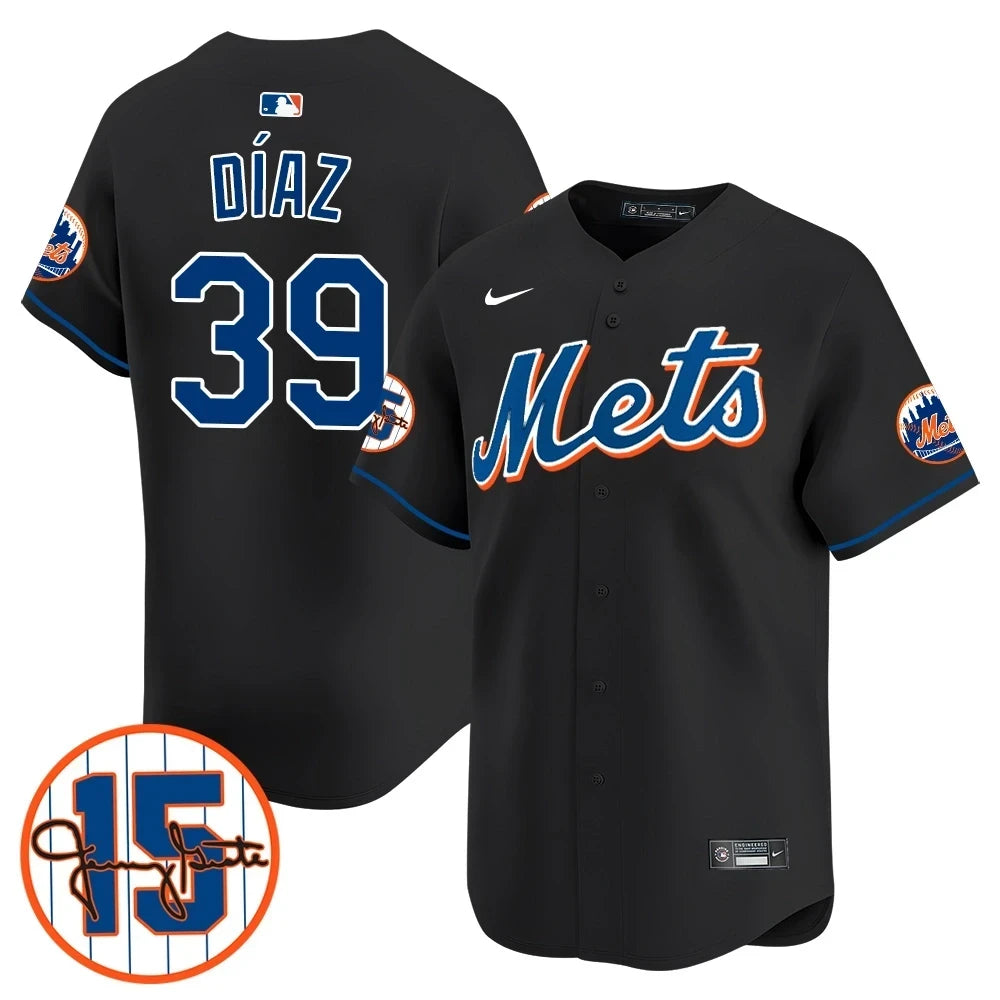 New York Mets Jerry Grote Patch Vapor Premier Limited V1 Jersey  All Stitched