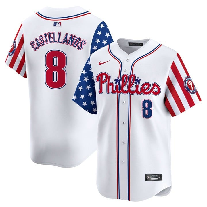 Phillies 2025 Independence Day Vapor Premier Limited Jersey - Stitched