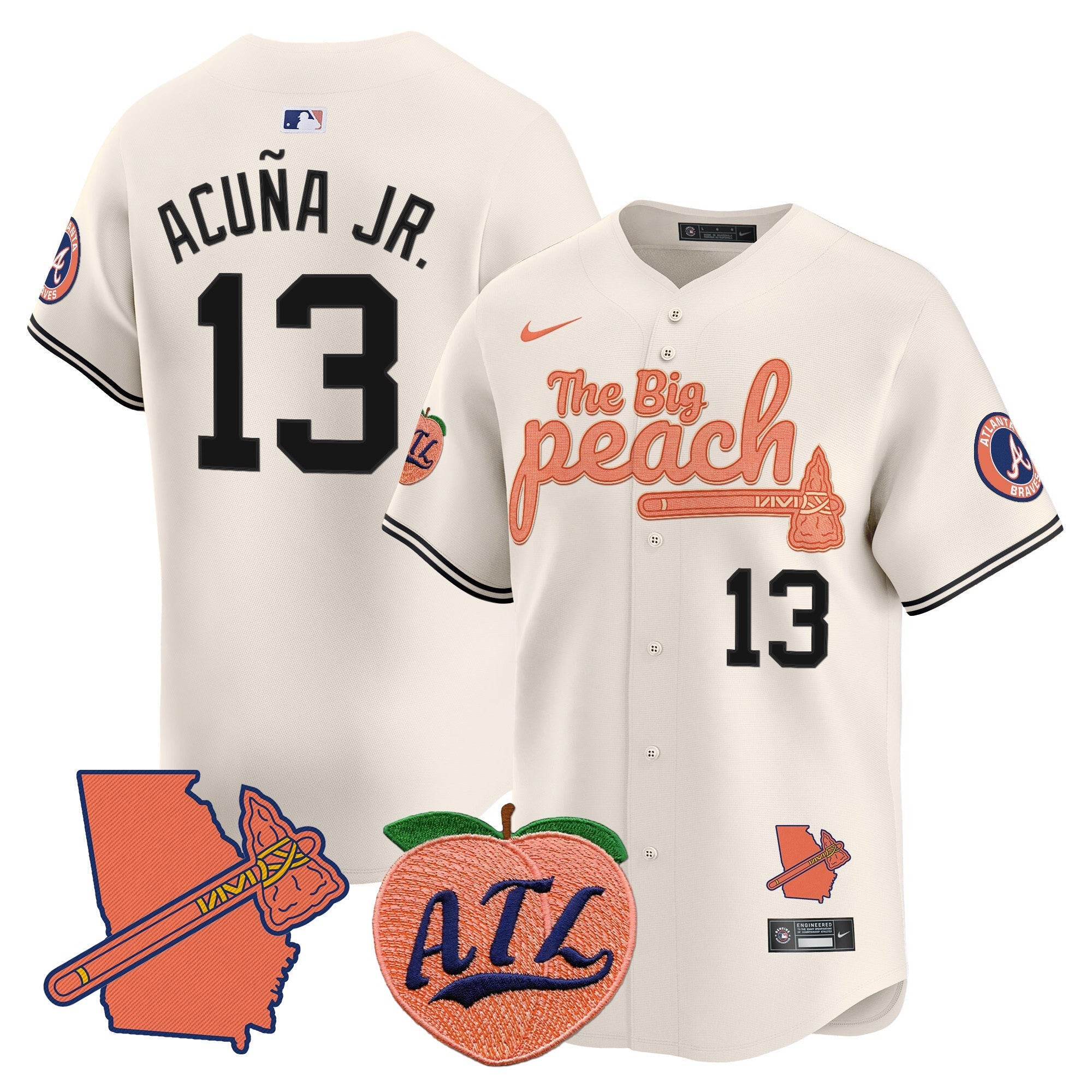 ATL The Big Peach Vapor Premier Limited Jersey V2 - Stitched