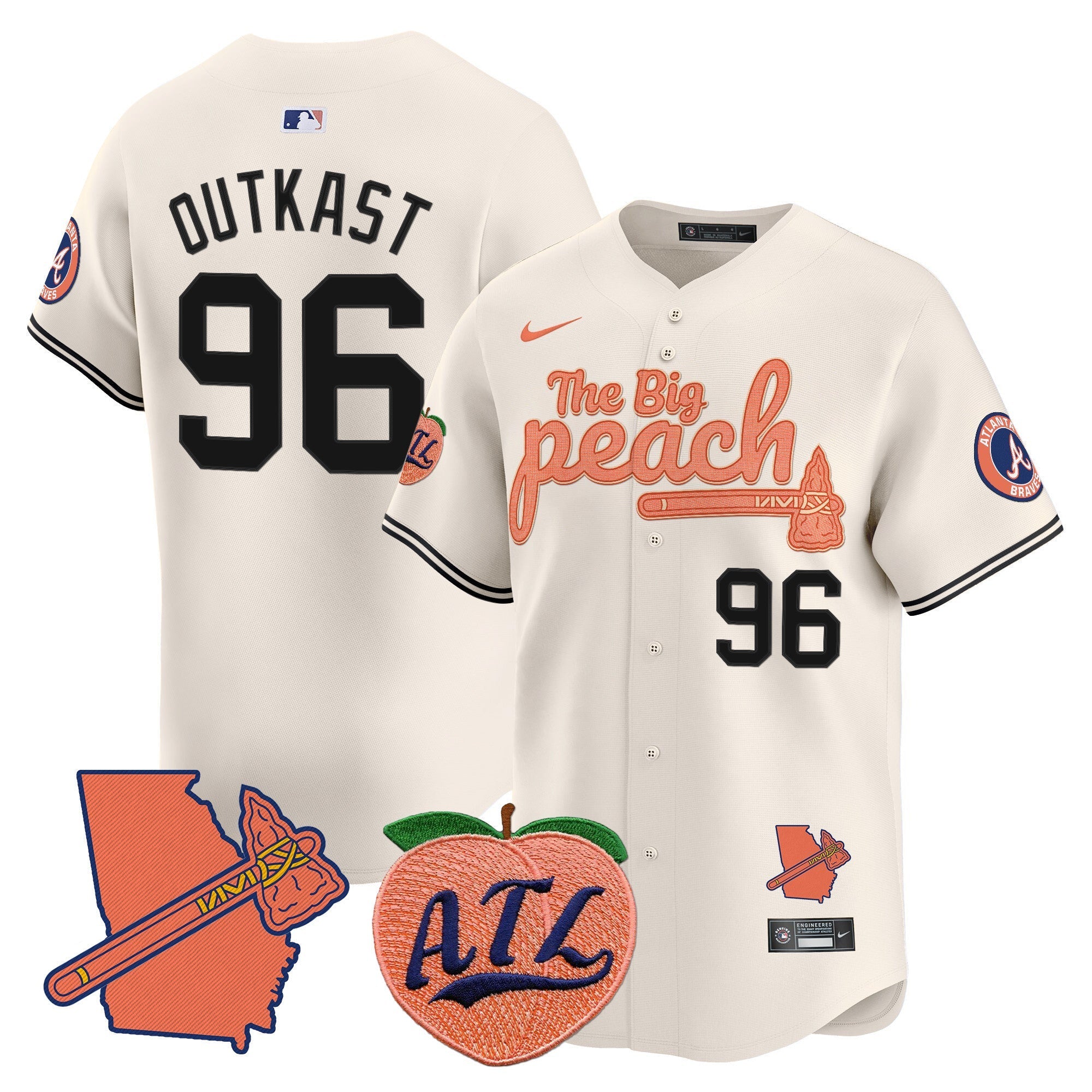ATL The Big Peach Vapor Premier Limited Jersey V2 - Stitched