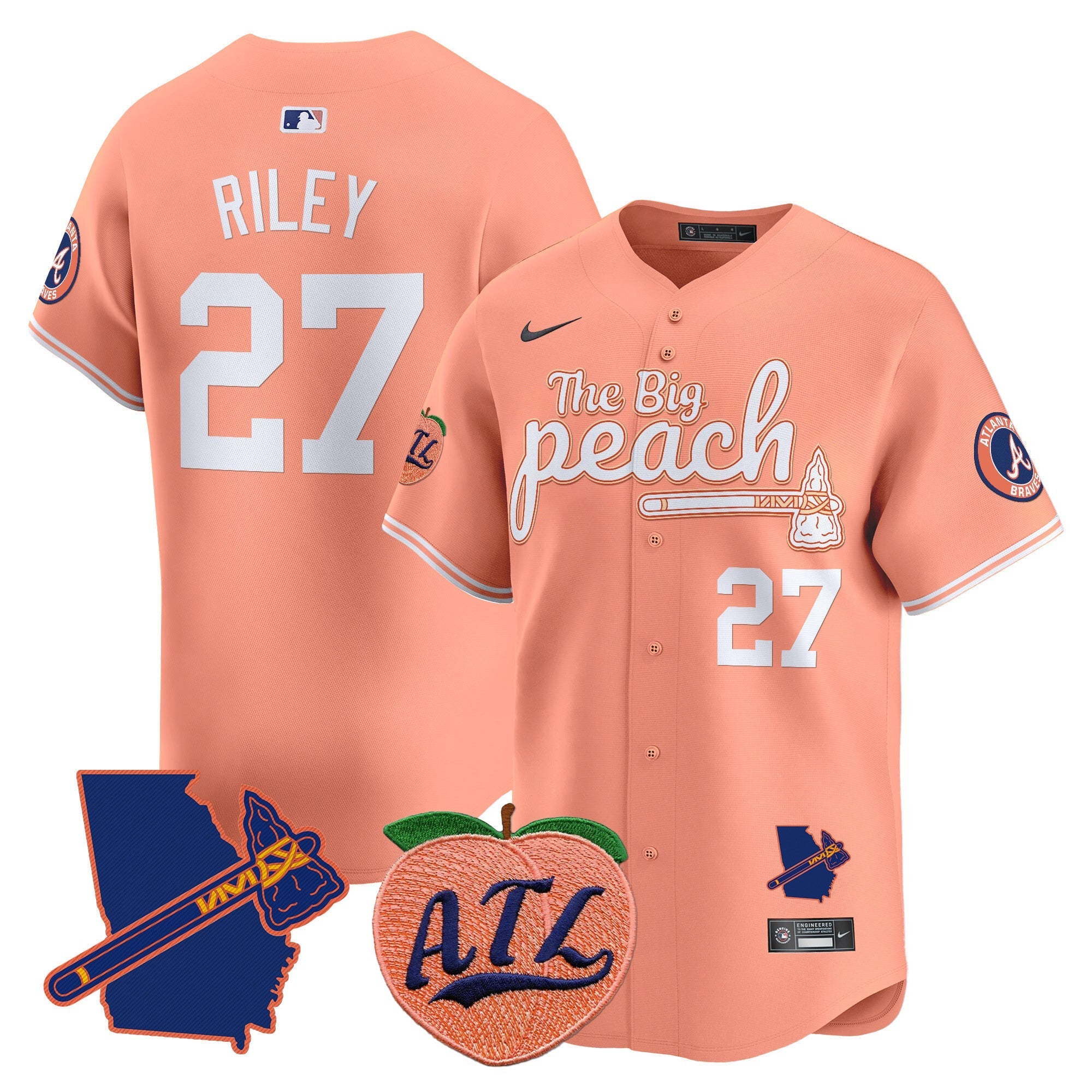 ATL The Big Peach Vapor Premier Limited Jersey V2 - Stitched