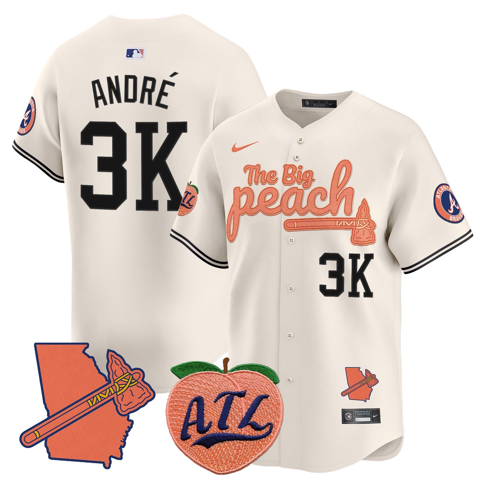 ATL The Big Peach Vapor Premier Limited Jersey V2 - Stitched
