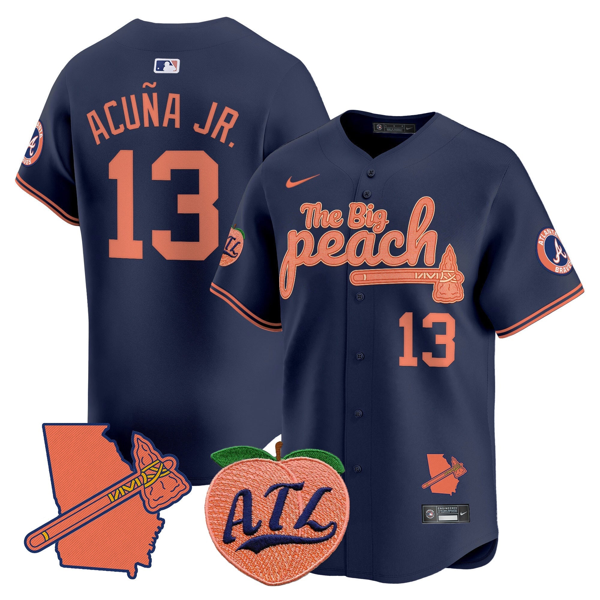 ATL The Big Peach Vapor Premier Limited Jersey V2 - Stitched