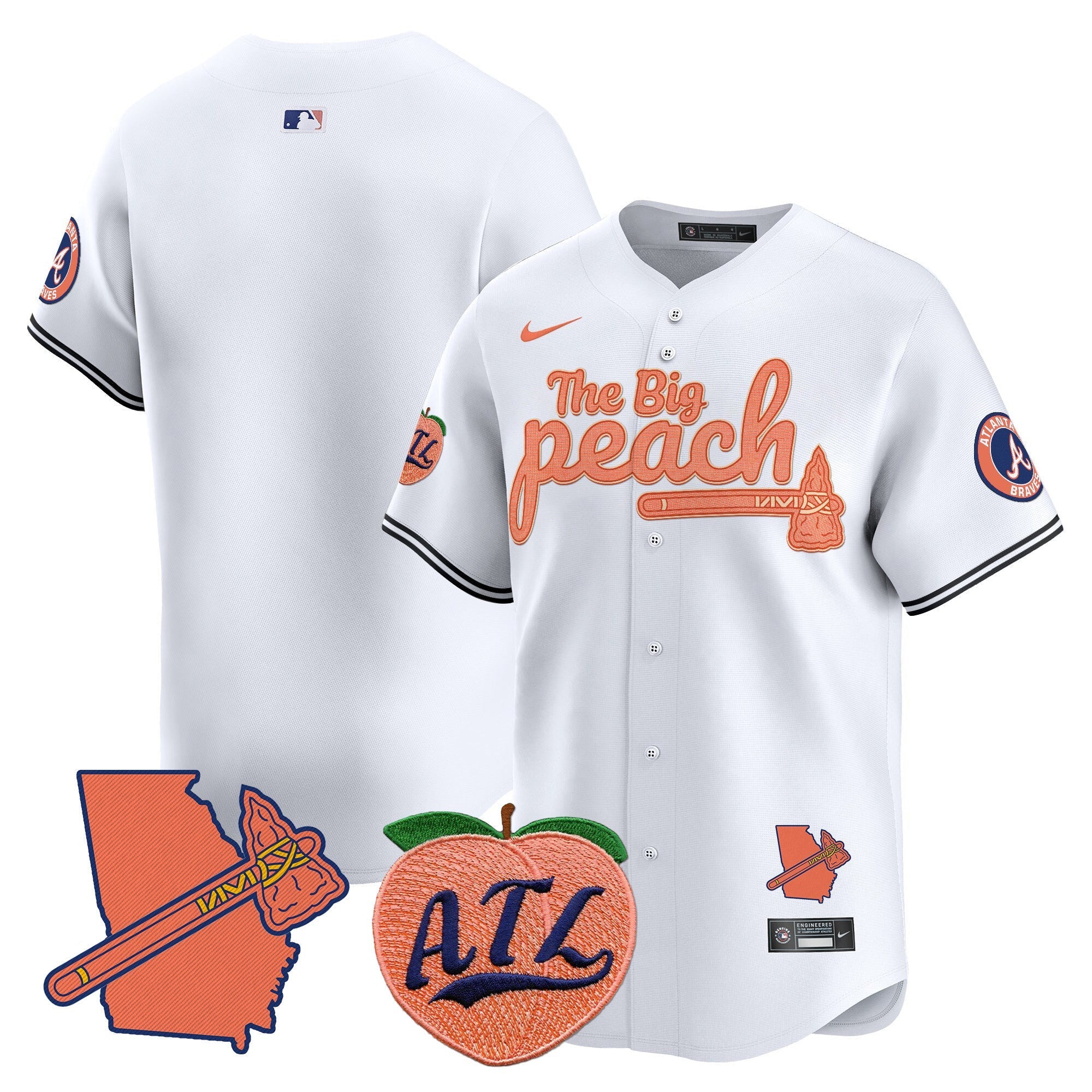 ATL The Big Peach Vapor Premier Limited Jersey V2 - Stitched