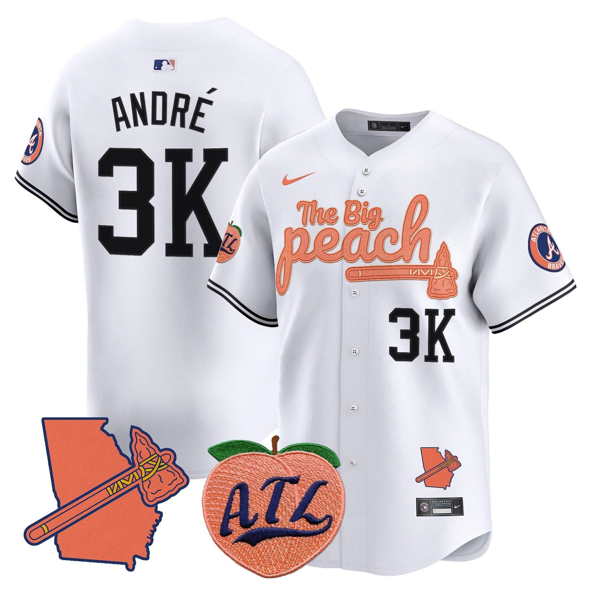 ATL The Big Peach Vapor Premier Limited Jersey V2 - Stitched