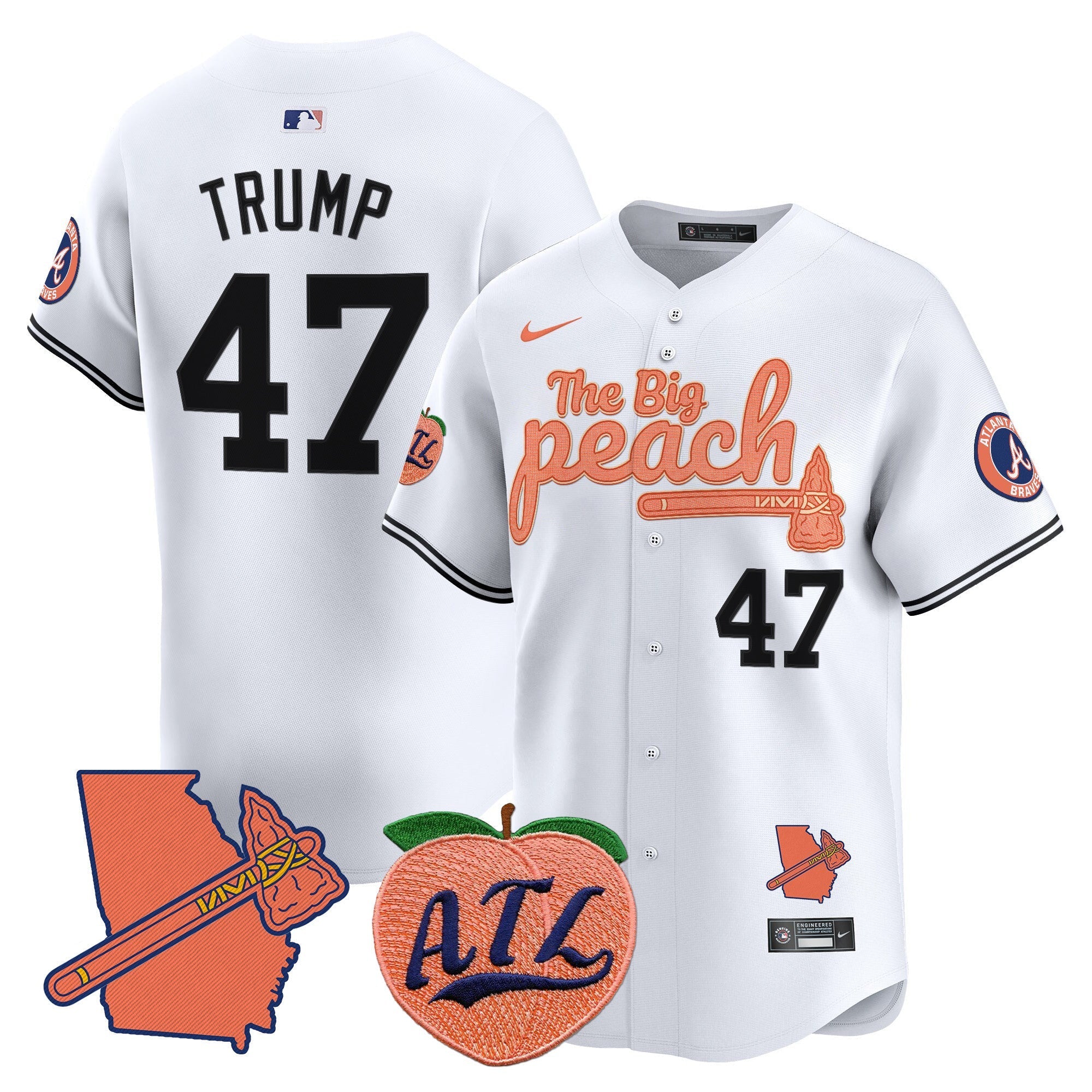 ATL The Big Peach Vapor Premier Limited Jersey V2 - Stitched