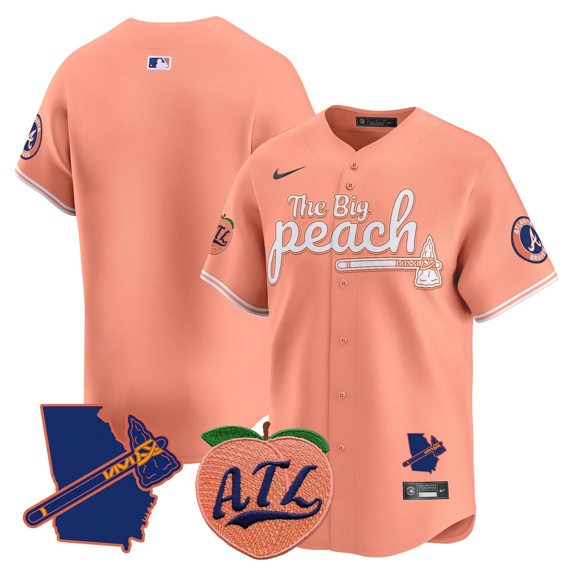 ATL The Big Peach Vapor Premier Limited Jersey V2 - Stitched