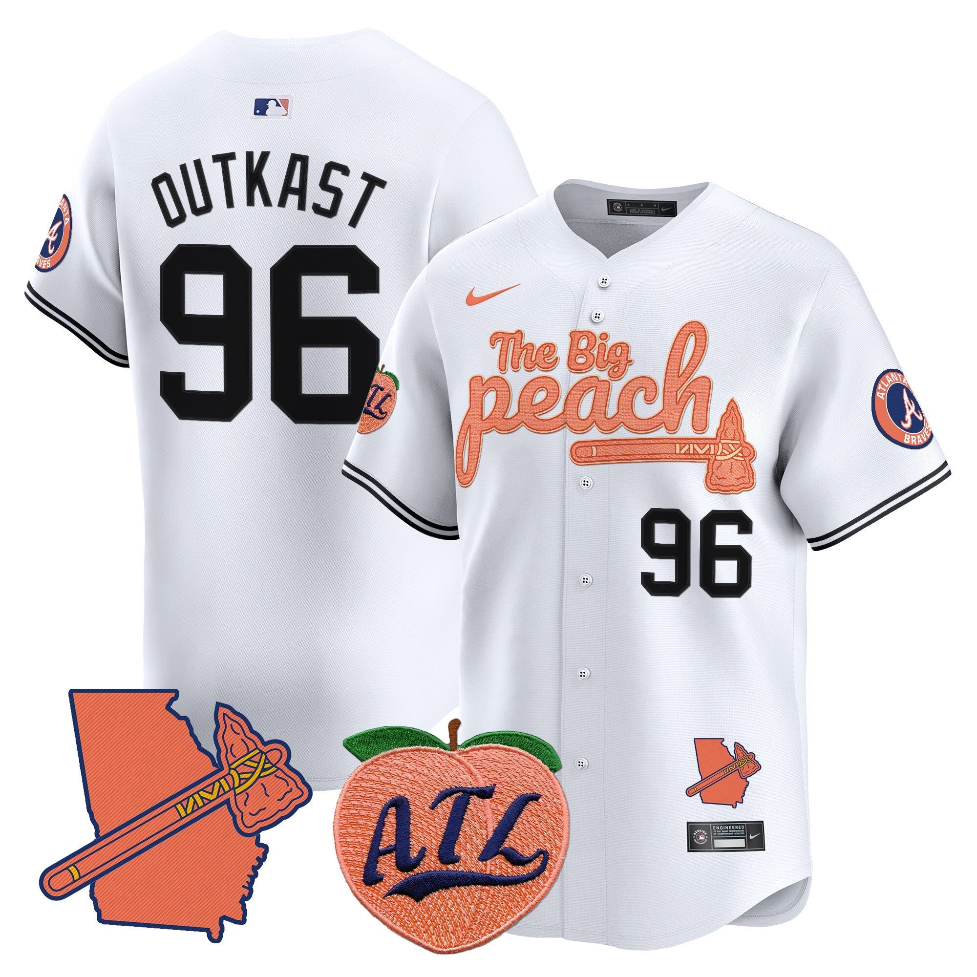 ATL The Big Peach Vapor Premier Limited Jersey V2 - Stitched