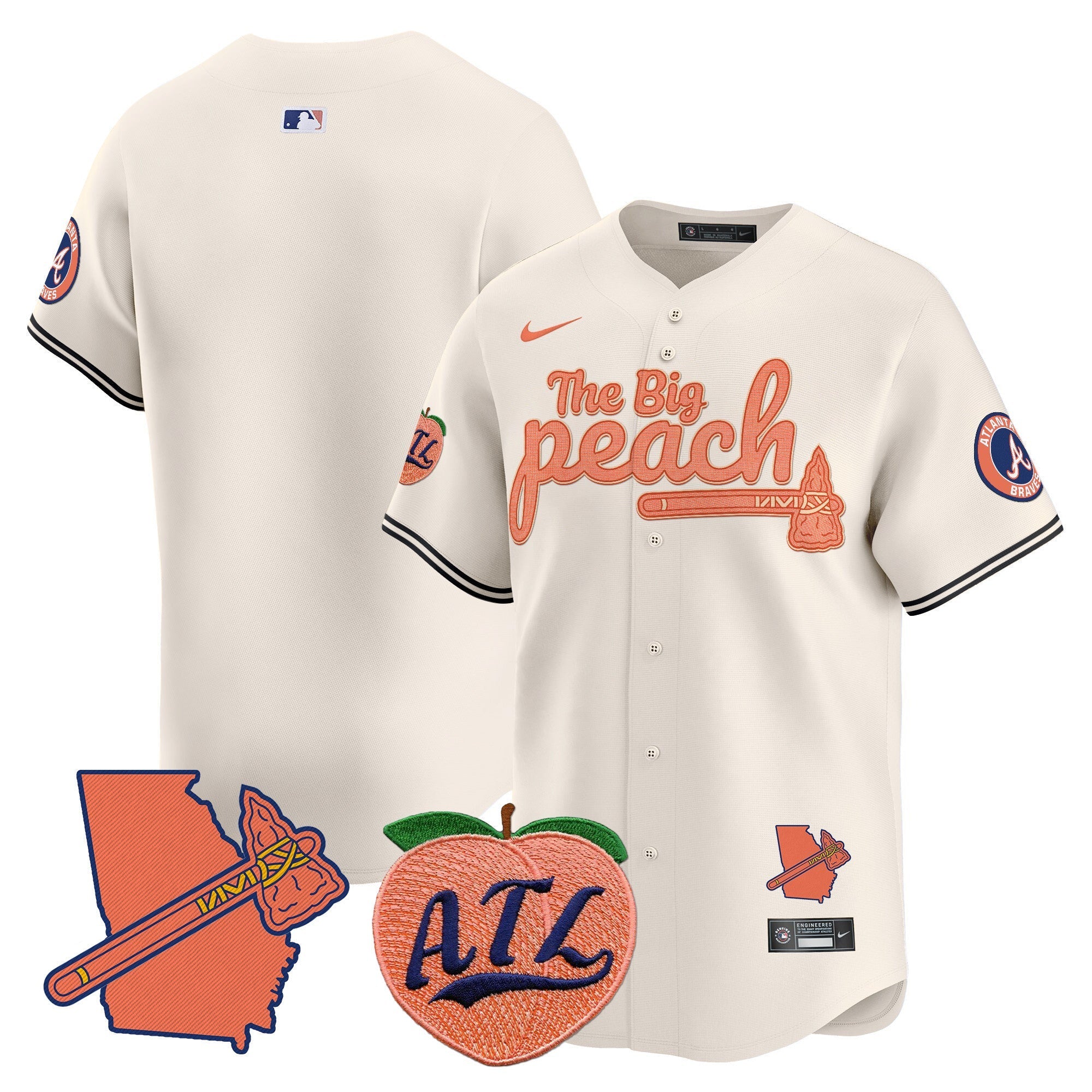 ATL The Big Peach Vapor Premier Limited Jersey V2 - Stitched