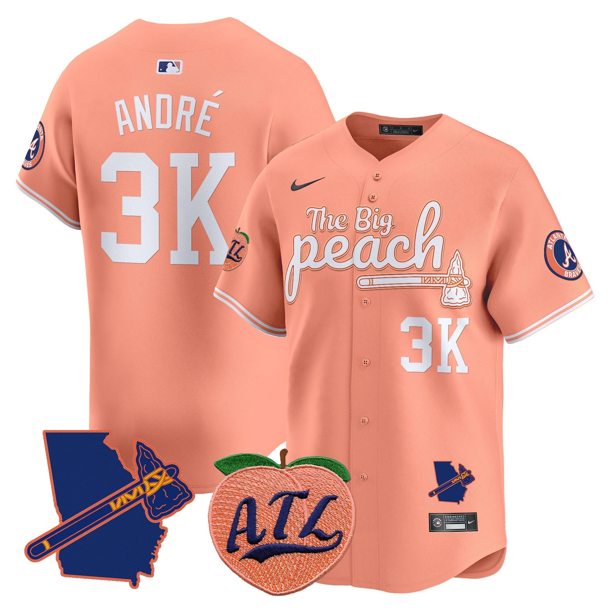 ATL The Big Peach Vapor Premier Limited Jersey V2 - Stitched