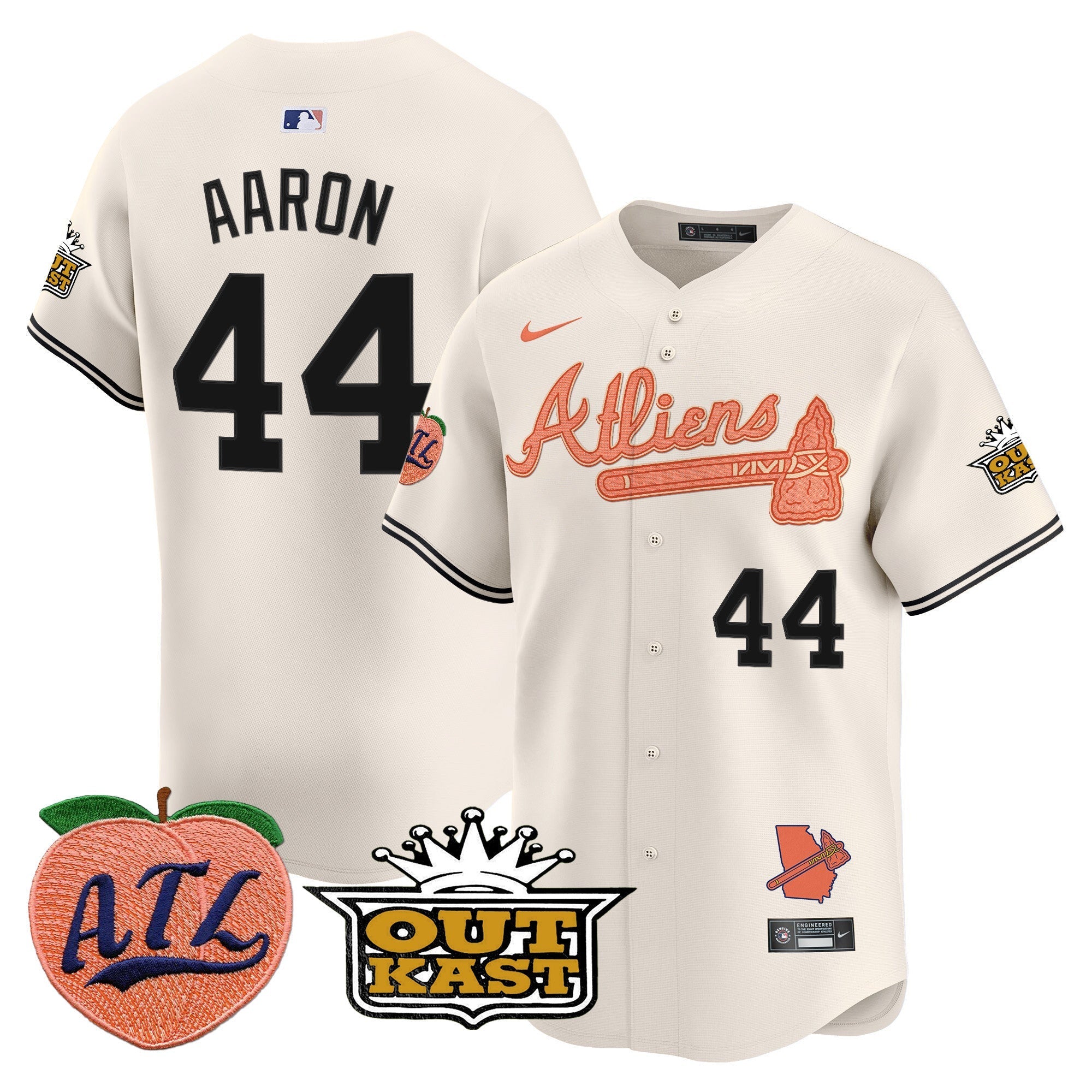 ATL Atliens & Peach Vapor Premier Limited Jersey - Stitched