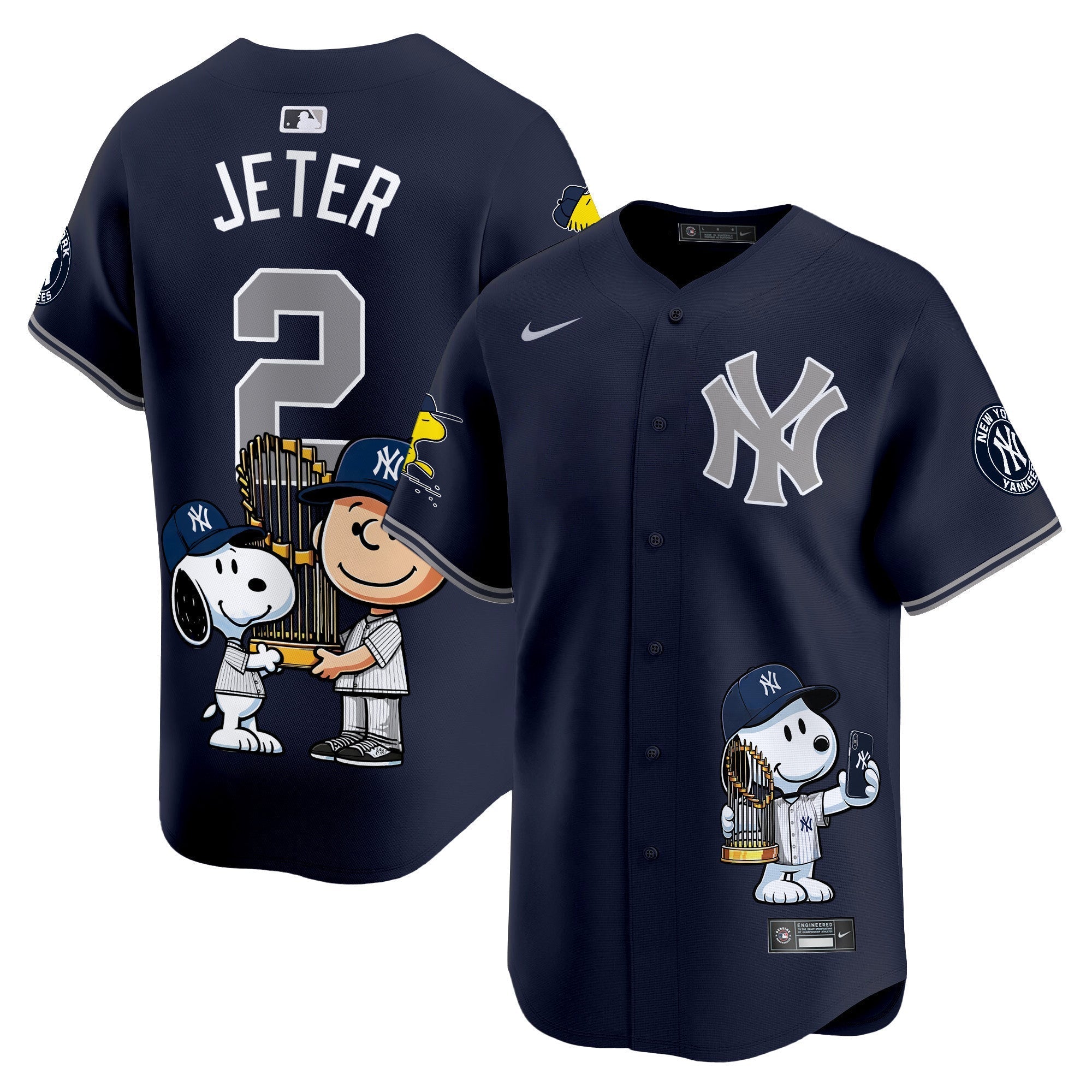 Unisex NYY Peanut Snoopy Vapor Premier Limited Jersey - Printed