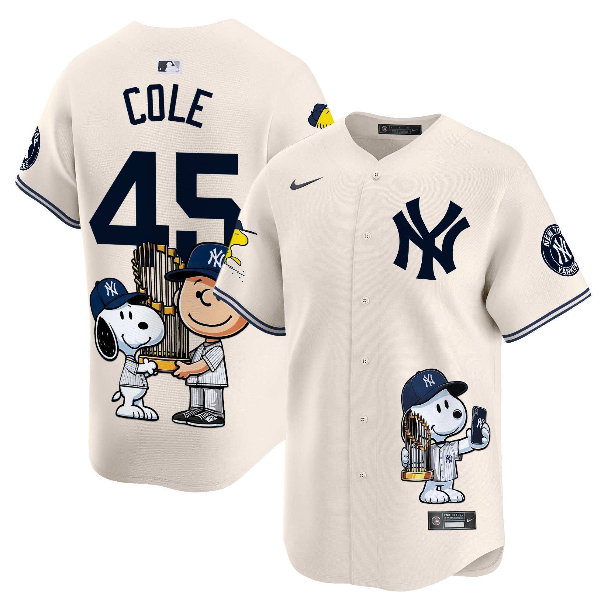 Unisex NYY Peanut Snoopy Vapor Premier Limited Jersey - Printed