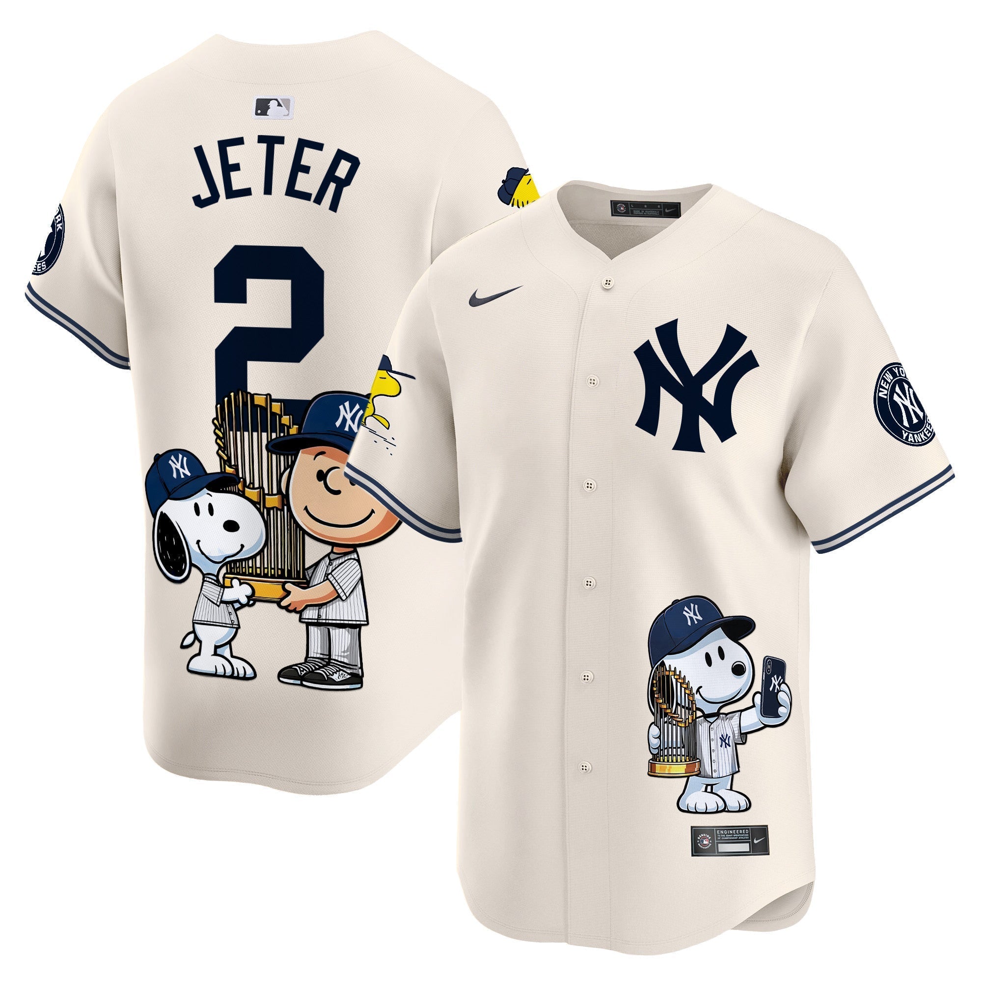 Unisex NYY Peanut Snoopy Vapor Premier Limited Jersey - Printed