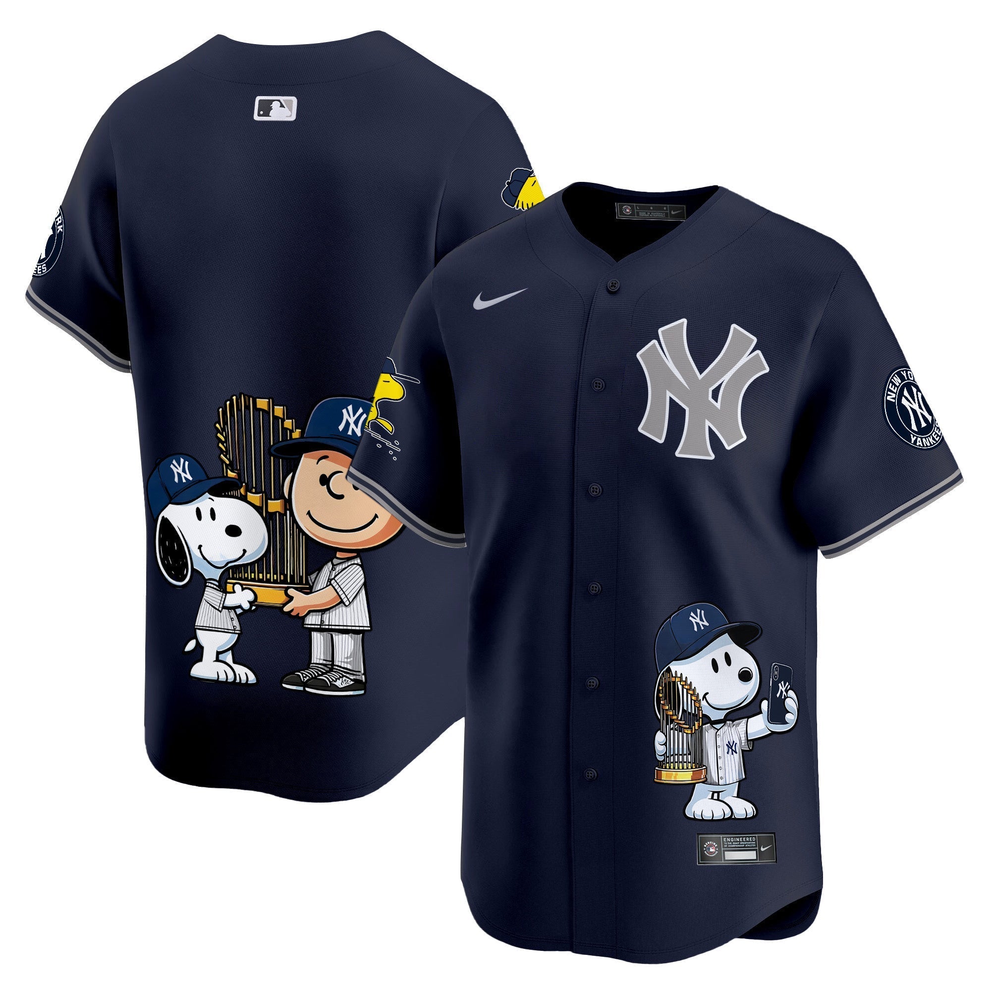 Unisex NYY Peanut Snoopy Vapor Premier Limited Jersey - Printed