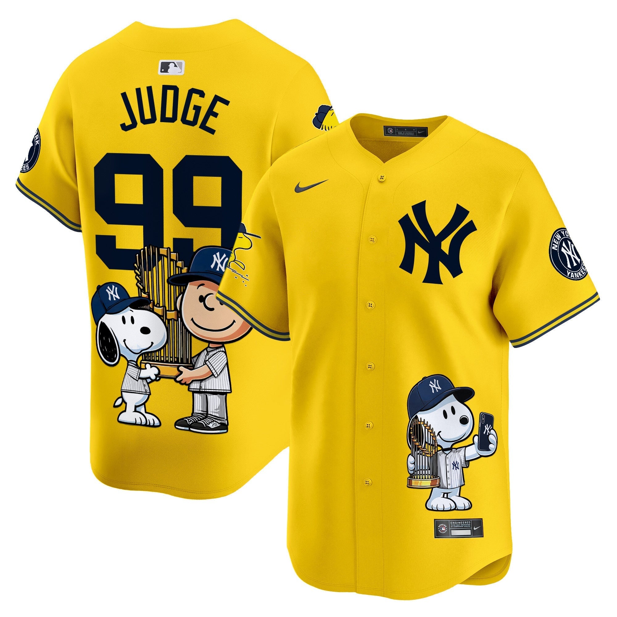 Unisex NYY Peanut Snoopy Vapor Premier Limited Jersey - Printed