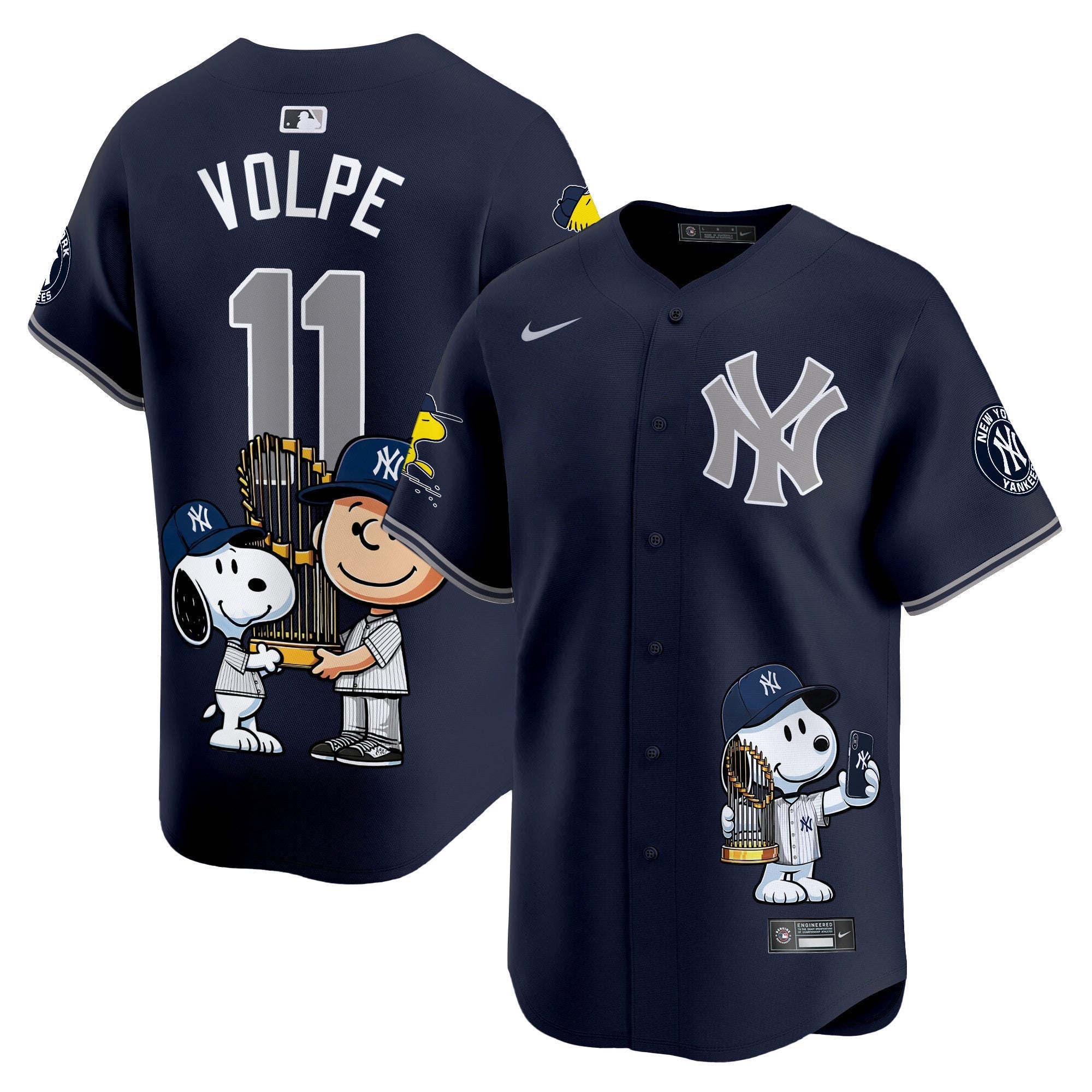Unisex NYY Peanut Snoopy Vapor Premier Limited Jersey - Printed