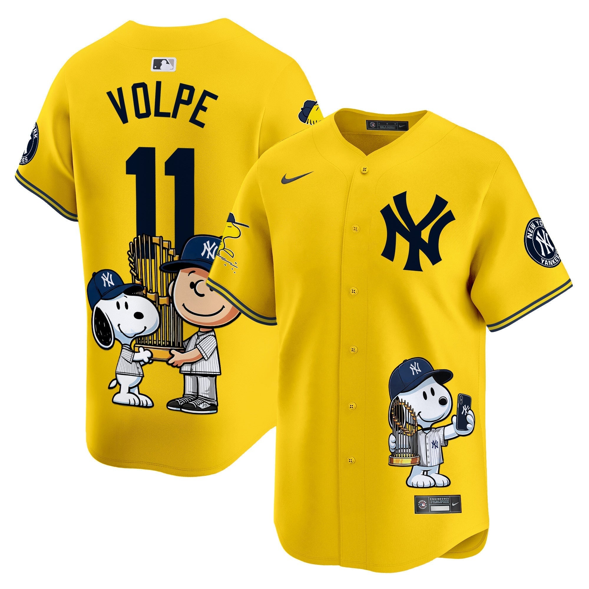 Unisex NYY Peanut Snoopy Vapor Premier Limited Jersey - Printed