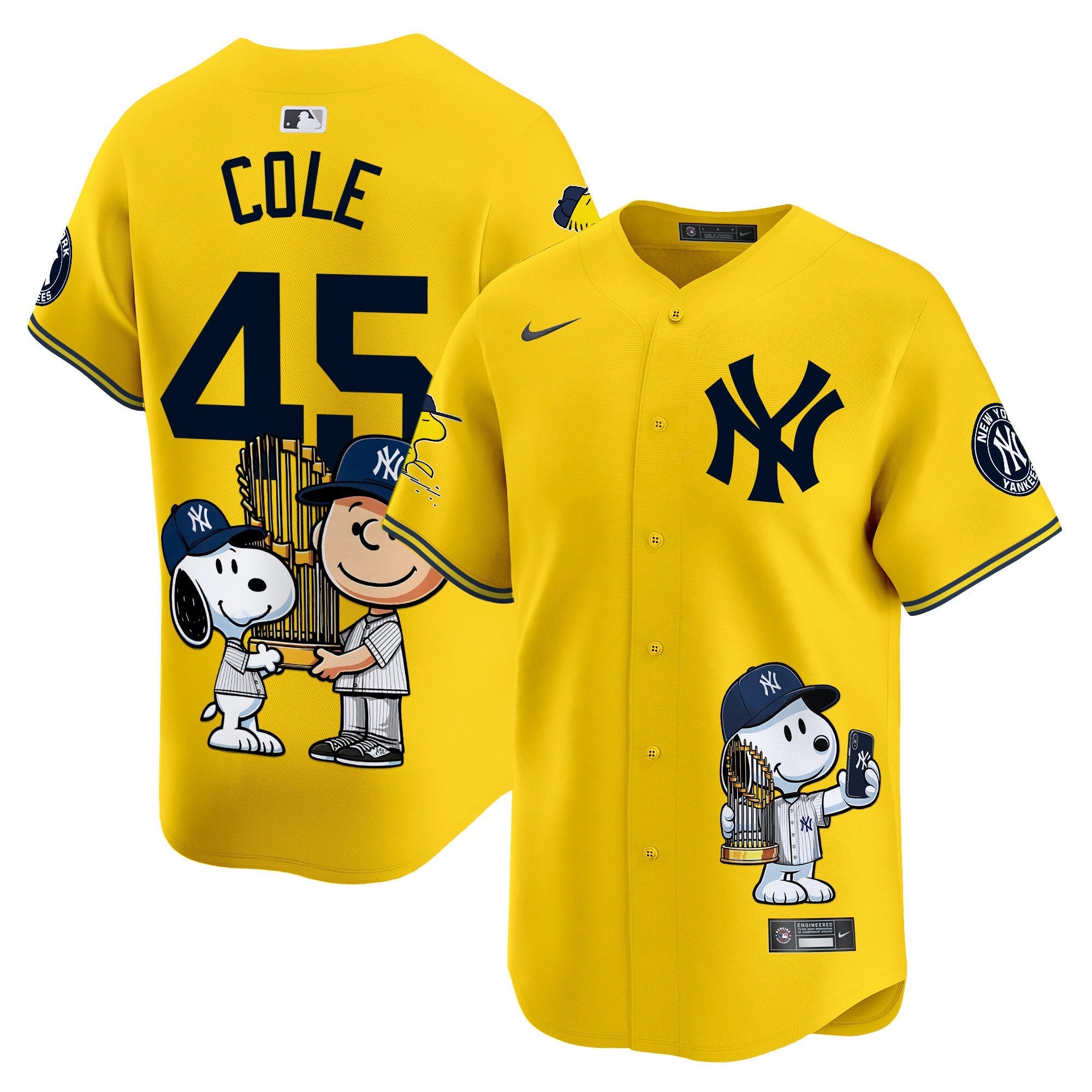 Unisex NYY Peanut Snoopy Vapor Premier Limited Jersey - Printed