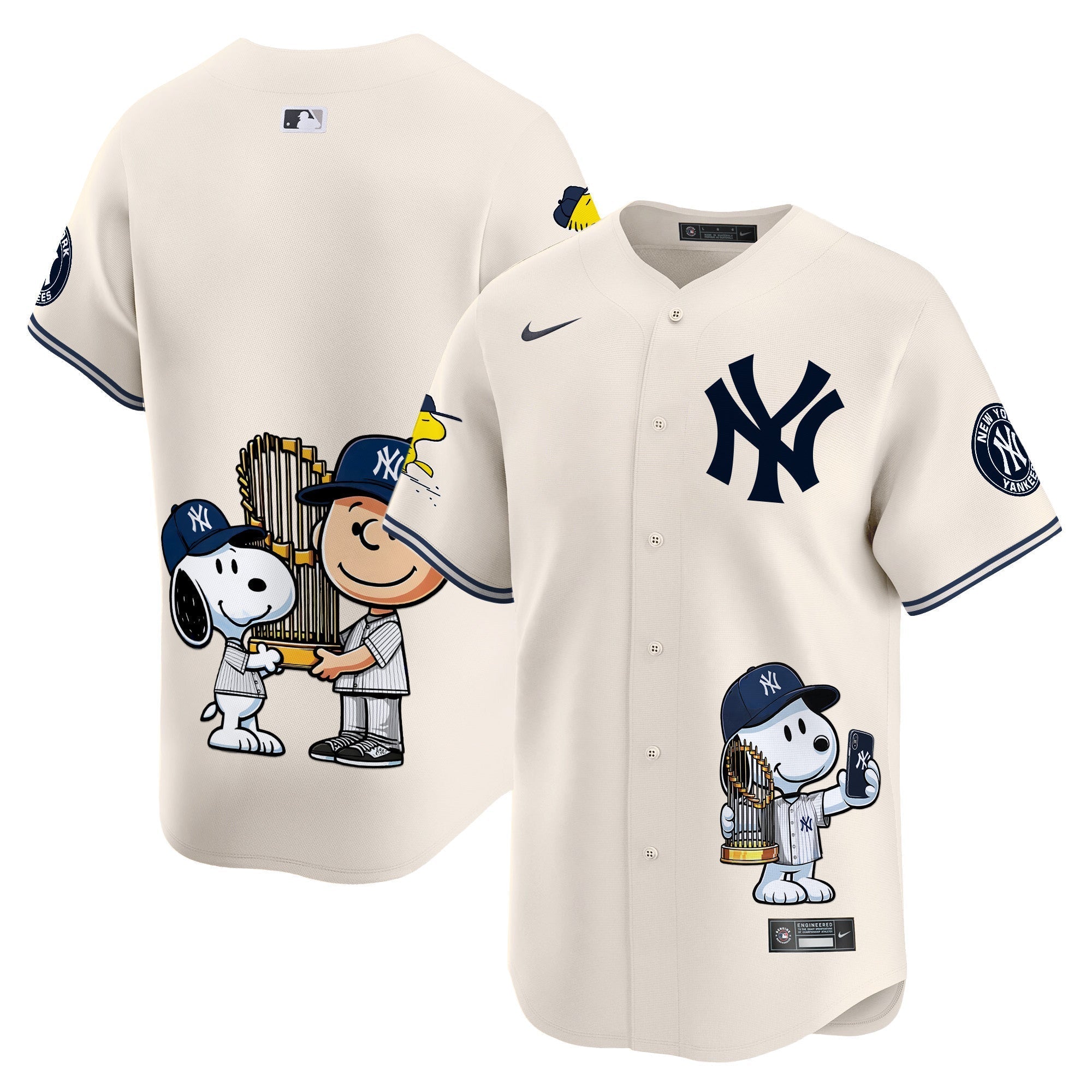 Unisex NYY Peanut Snoopy Vapor Premier Limited Jersey - Printed