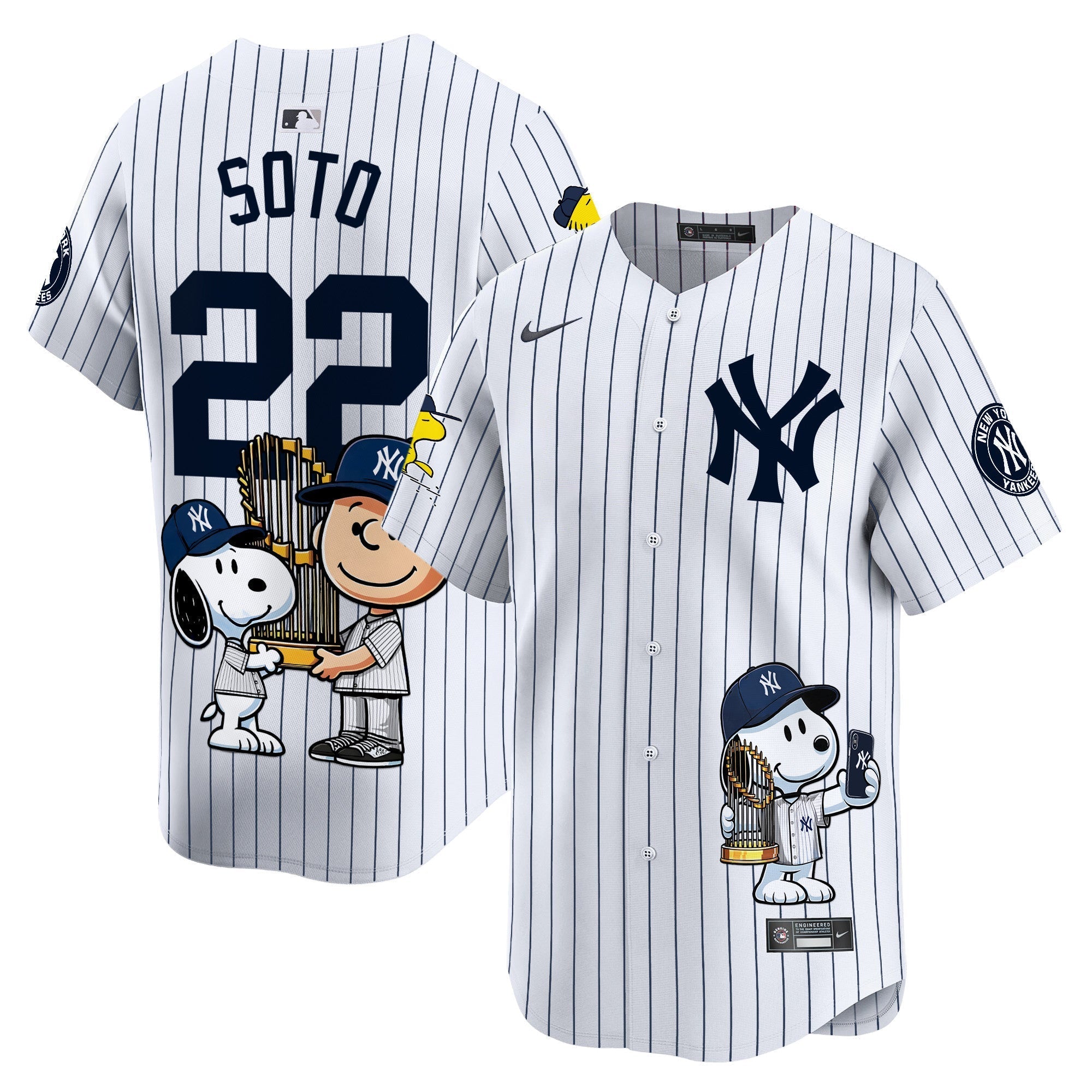 Unisex NYY Peanut Snoopy Vapor Premier Limited Jersey - Printed
