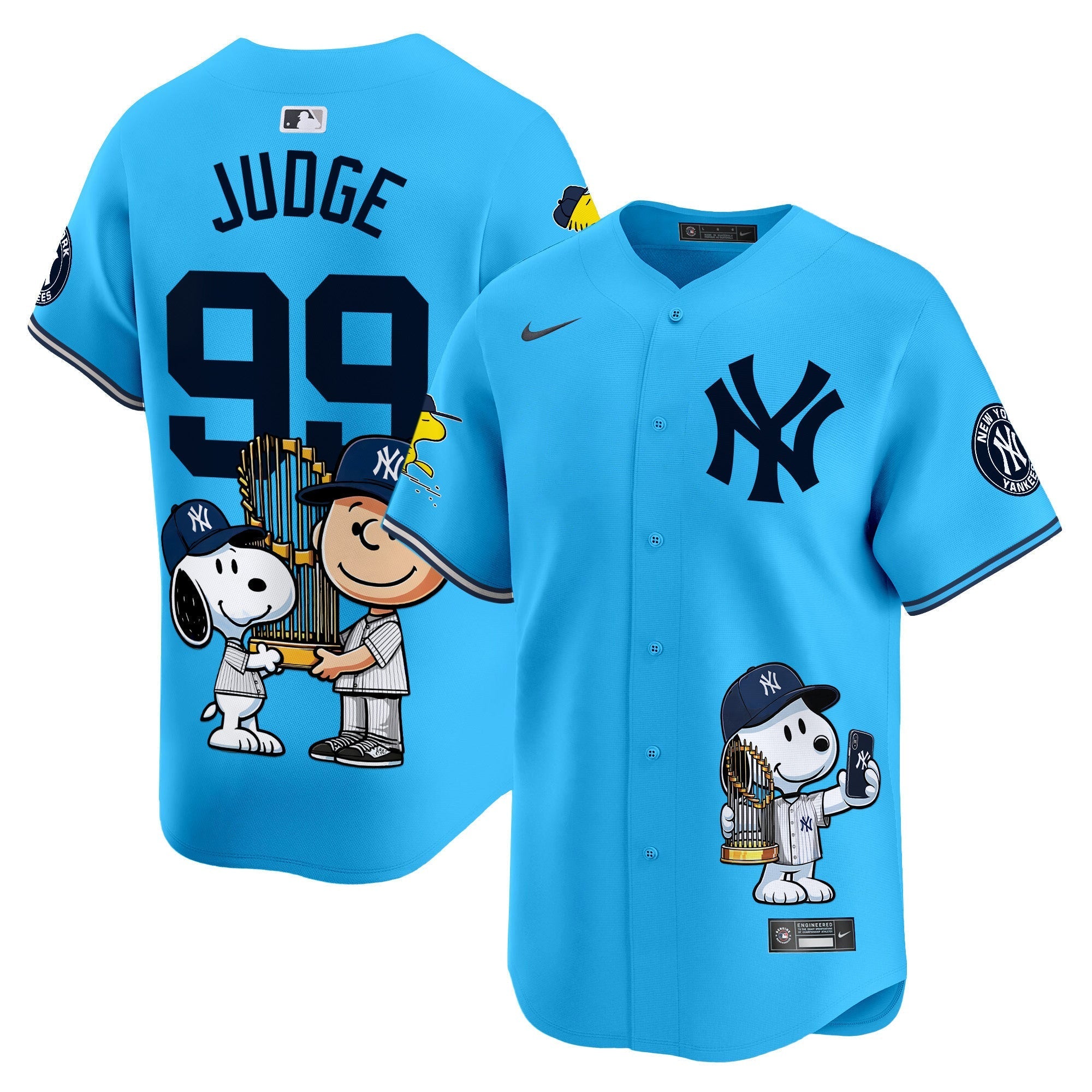 Unisex NYY Peanut Snoopy Vapor Premier Limited Jersey - Printed