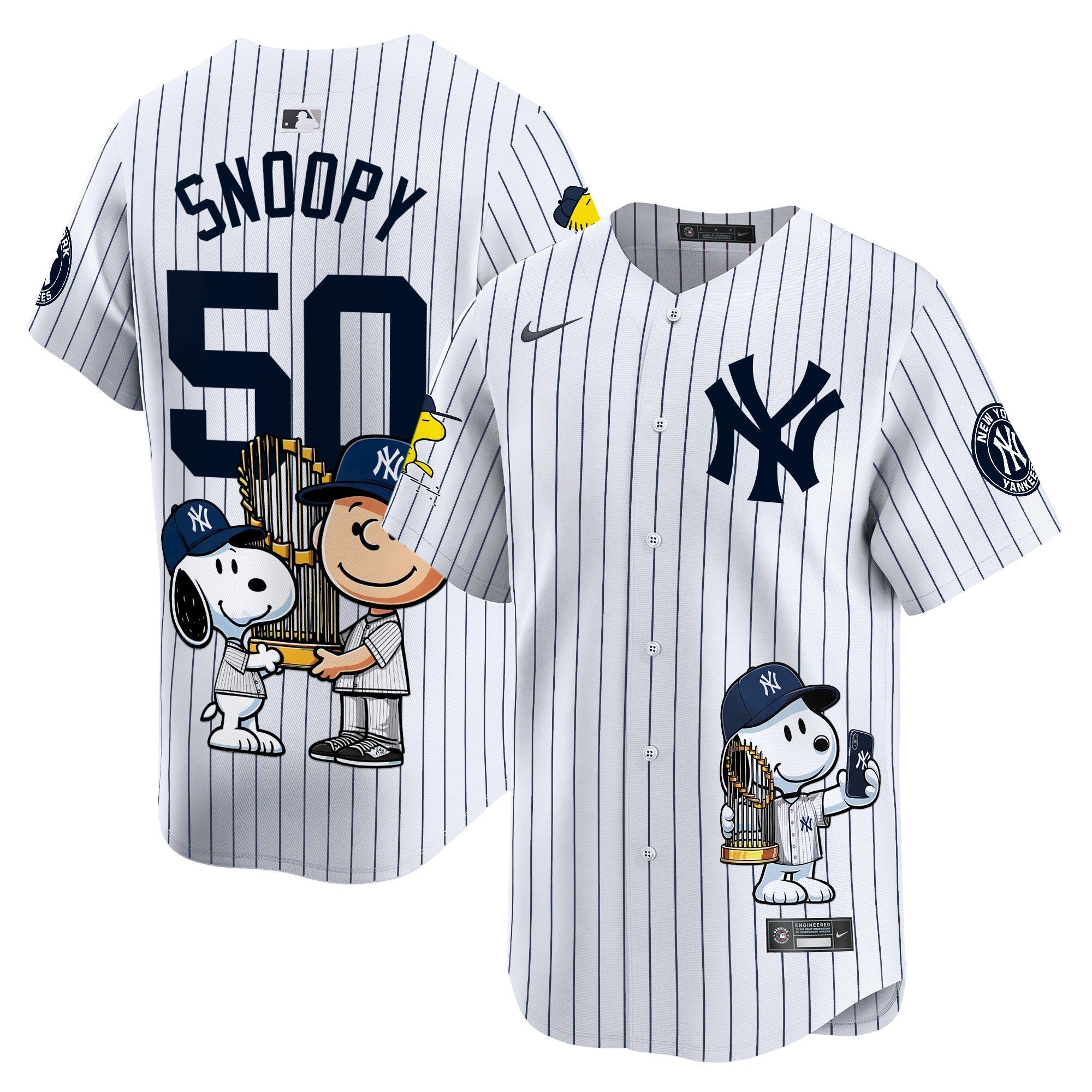Unisex NYY Peanut Snoopy Vapor Premier Limited Jersey - Printed