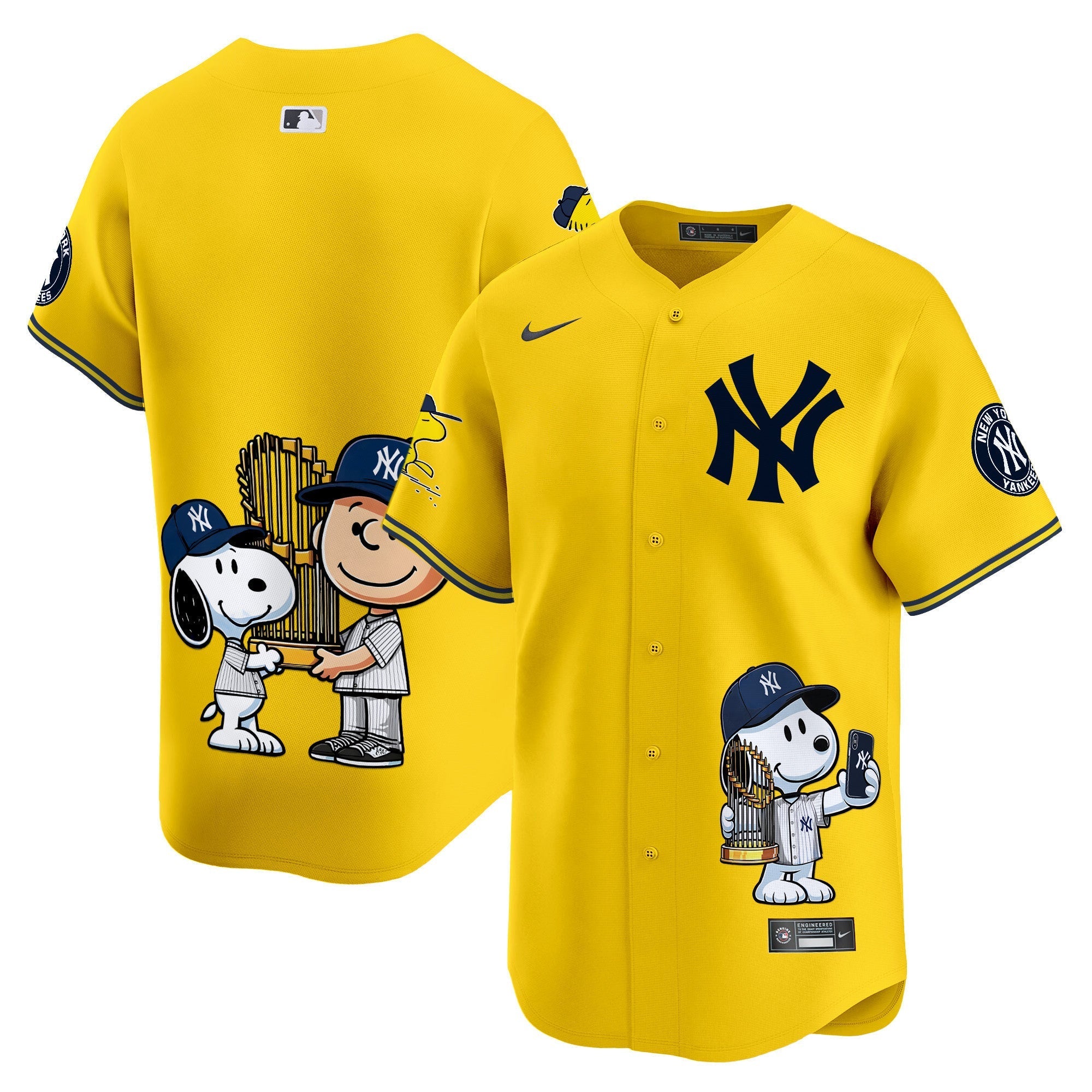 Unisex NYY Peanut Snoopy Vapor Premier Limited Jersey - Printed