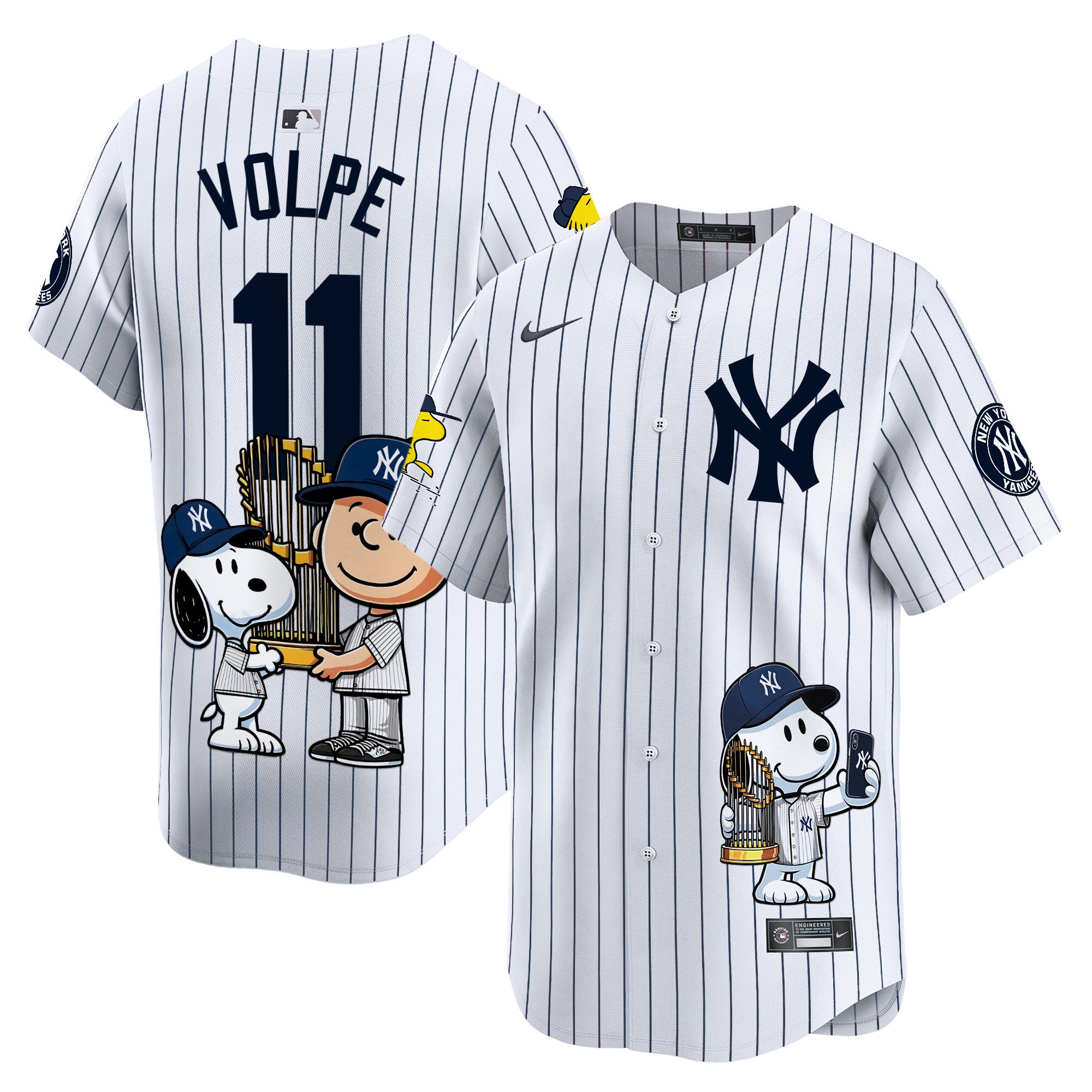 Unisex NYY Peanut Snoopy Vapor Premier Limited Jersey - Printed