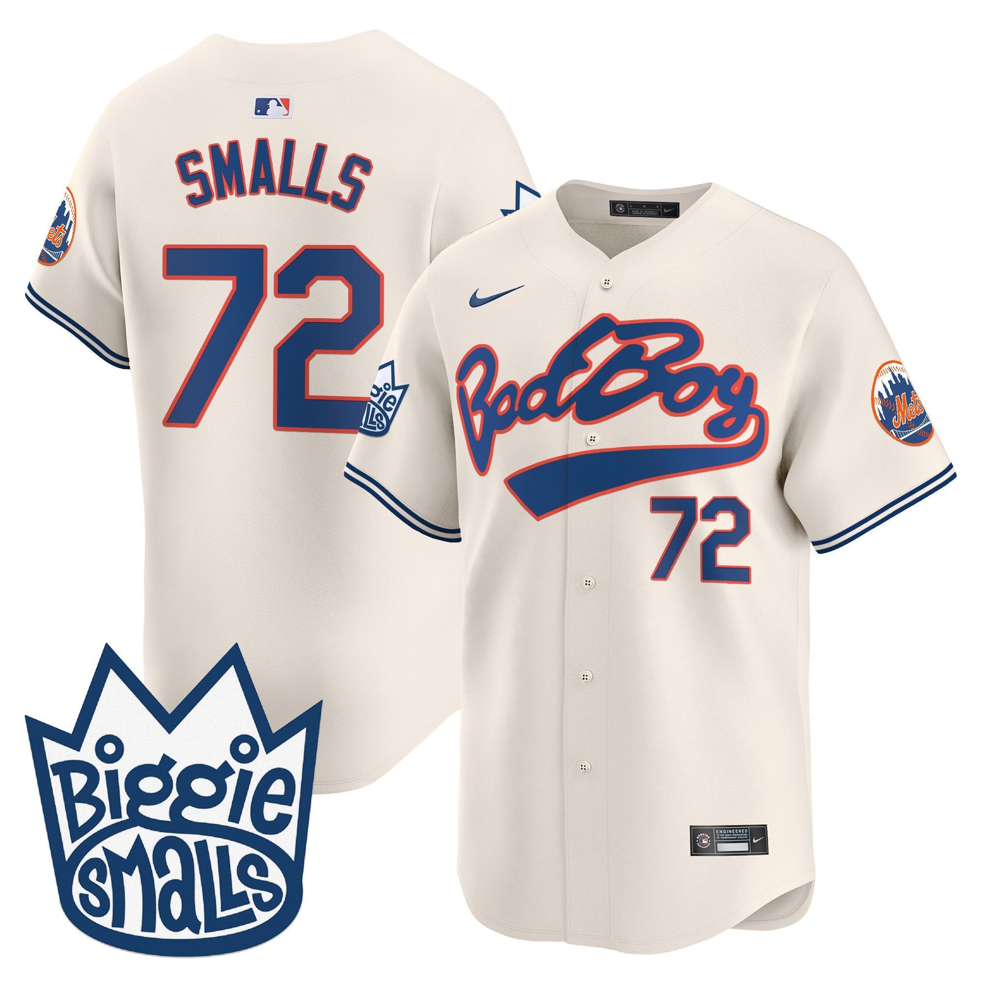 Mets Biggie Smalls Vapor Premier Limited Jersey - Stitched