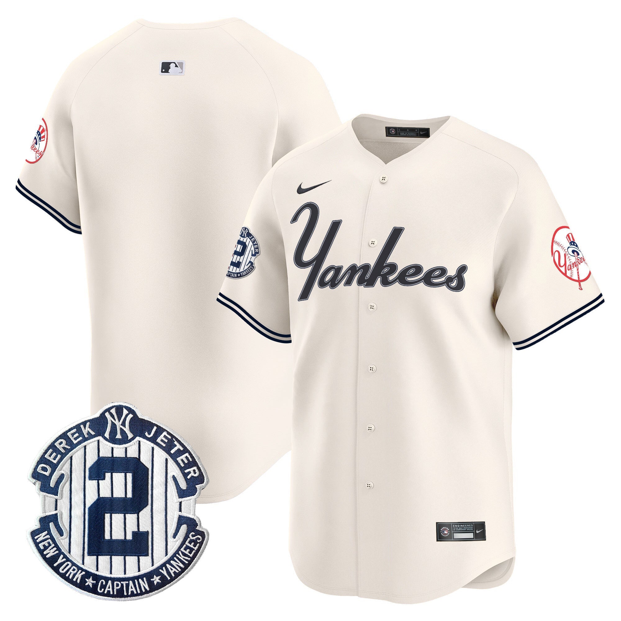 Yankees Throwback Vapor Premier Limited Jersey V2 - Stitched