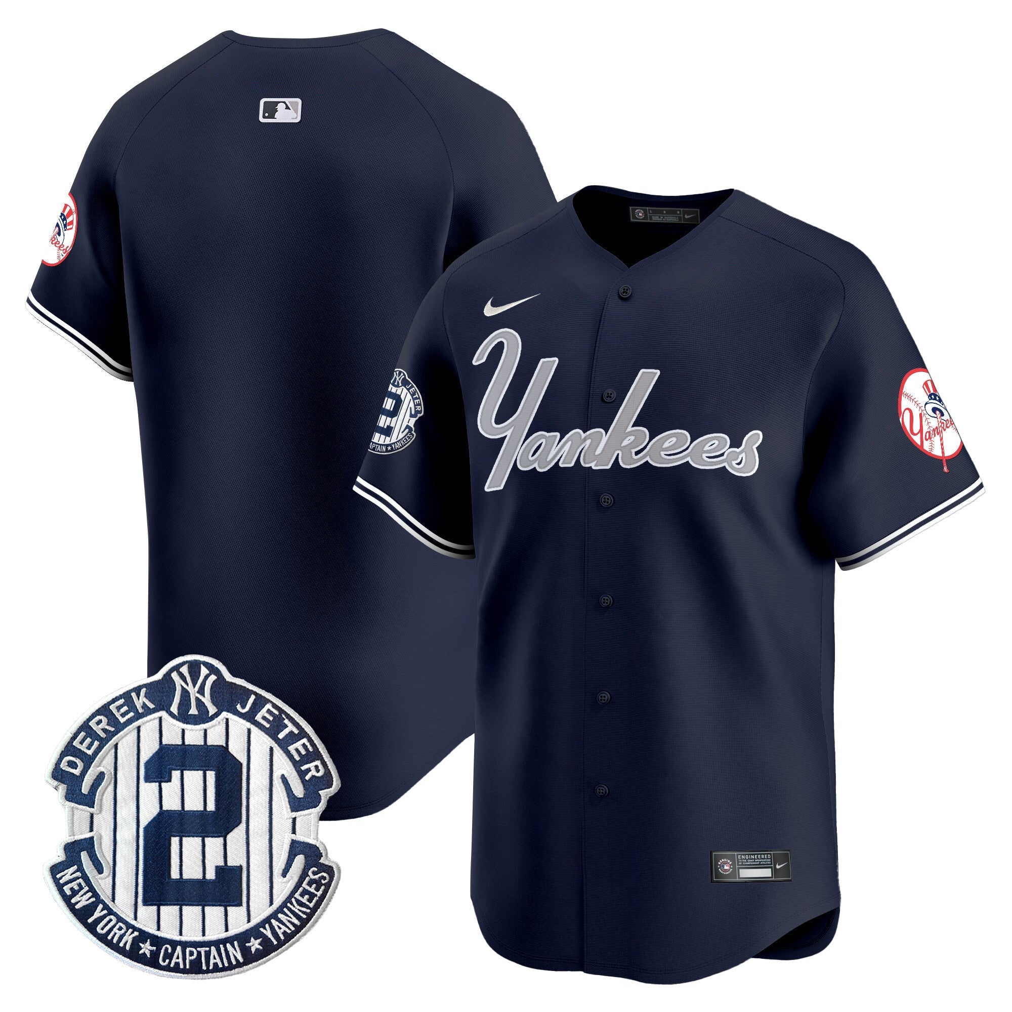Yankees Throwback Vapor Premier Limited Jersey V2 - Stitched