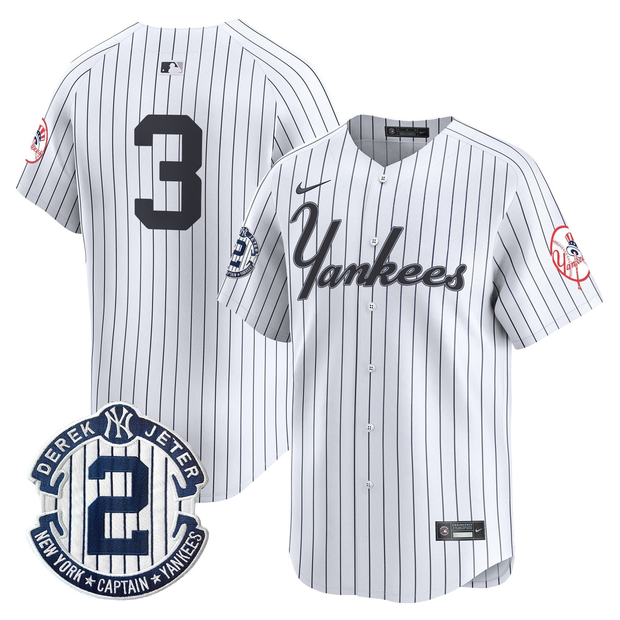 Yankees Throwback Vapor Premier Limited Jersey V2 - Stitched