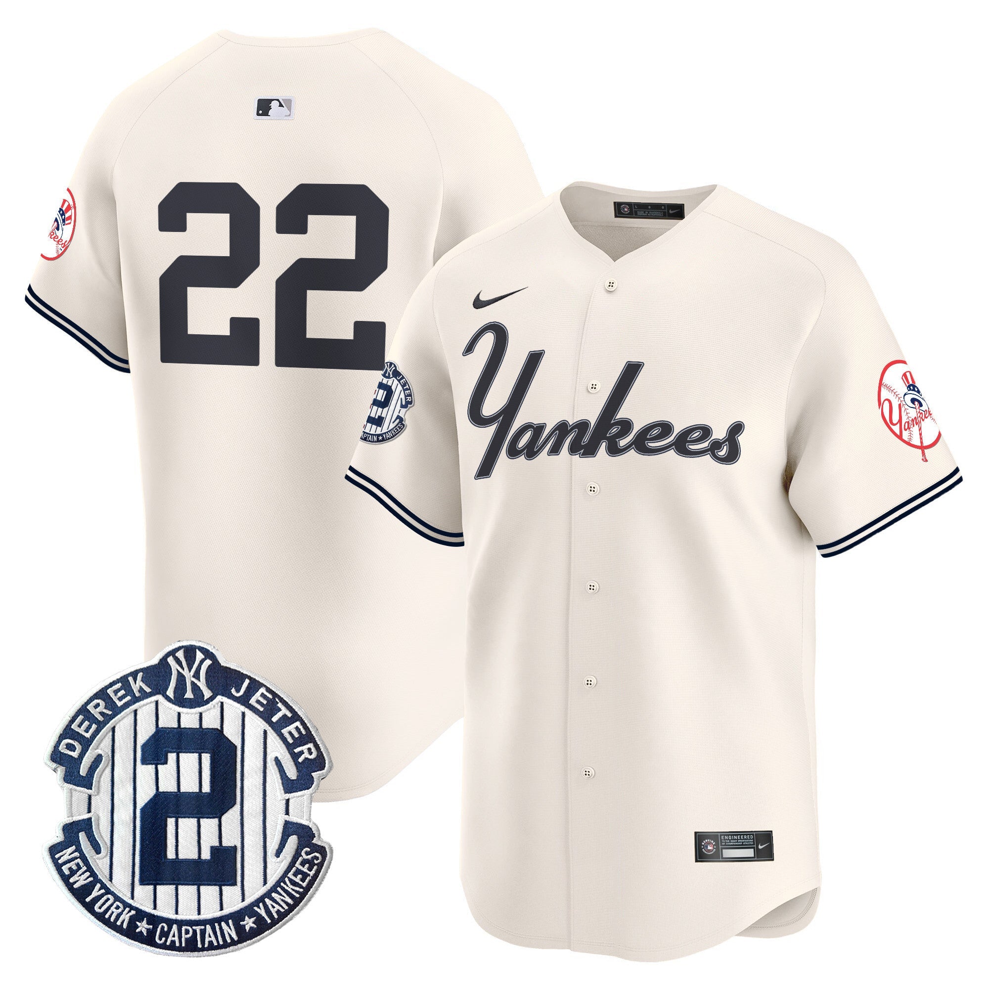 Yankees Throwback Vapor Premier Limited Jersey V2 - Stitched
